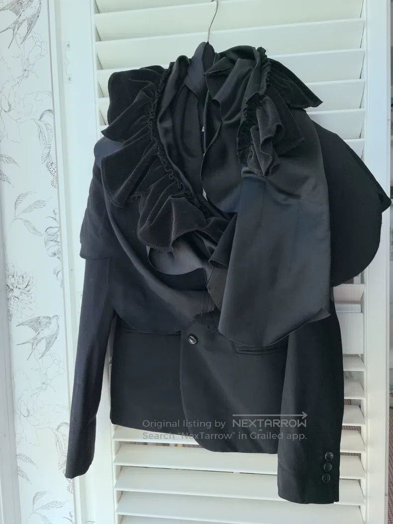 Comme des Garcons Comme Des Garcons Black Multi-Layer Ruffle Collar Jacket Size S / US 4 / IT 40 - 3 Thumbnail