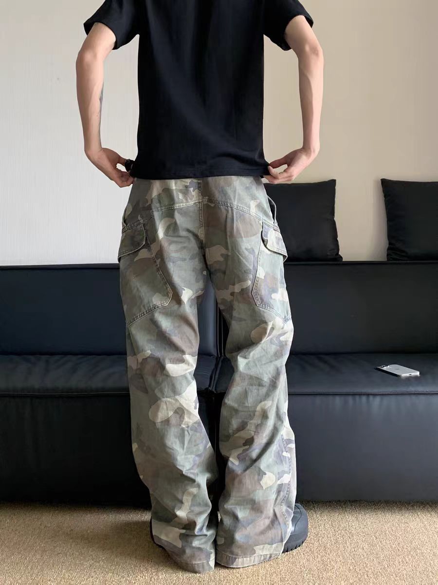 Japanese Brand × Vintage Vintage Street Camouflage Workwear Casual Micro Flare Pants Size US 31 - 3 Thumbnail