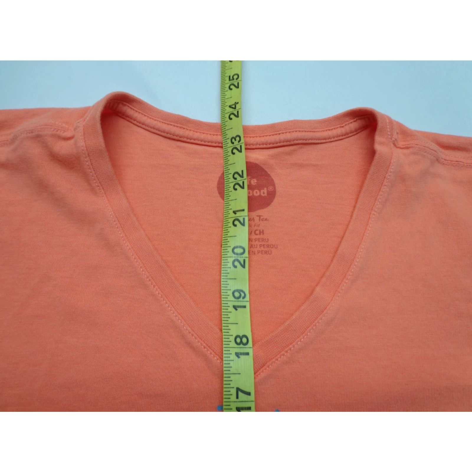 Life is Good Life is Good Crusher Tee V-Neck T Shirt Small Orange Women Short Sleeve 100% Cotton Logo Classic Casual All Seasons Fall Spring Summer Vintage No Size S / US 4 / IT 40 - 6 Thumbnail