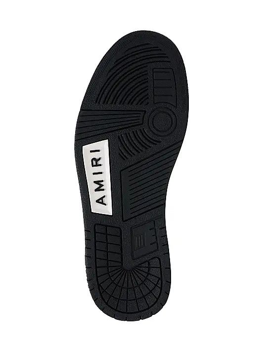 Amiri o1s1wg110326 Skelton Low-Top Sneakers in Black/White Size US 7 / EU 40 - 4 Thumbnail