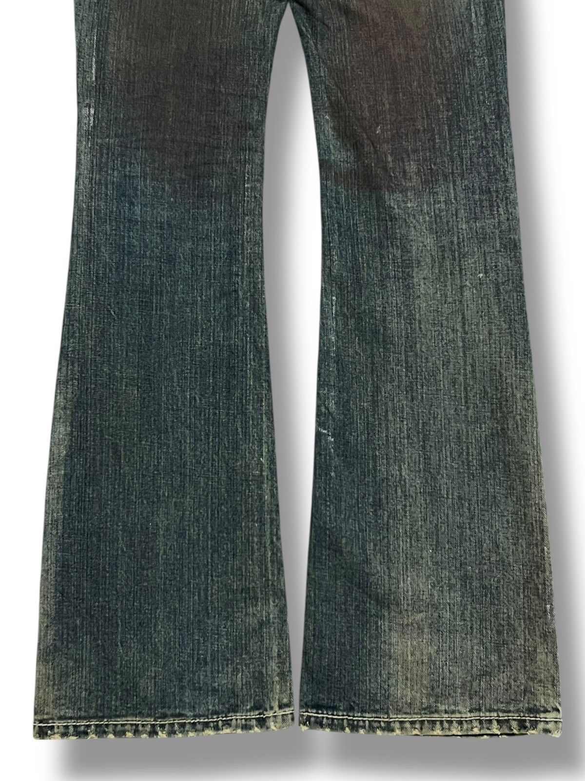 JACKROSE Flared Vintage 00s Jackrose Japan - Faded Mud Wash Jeans Size US 31 - 7 Thumbnail