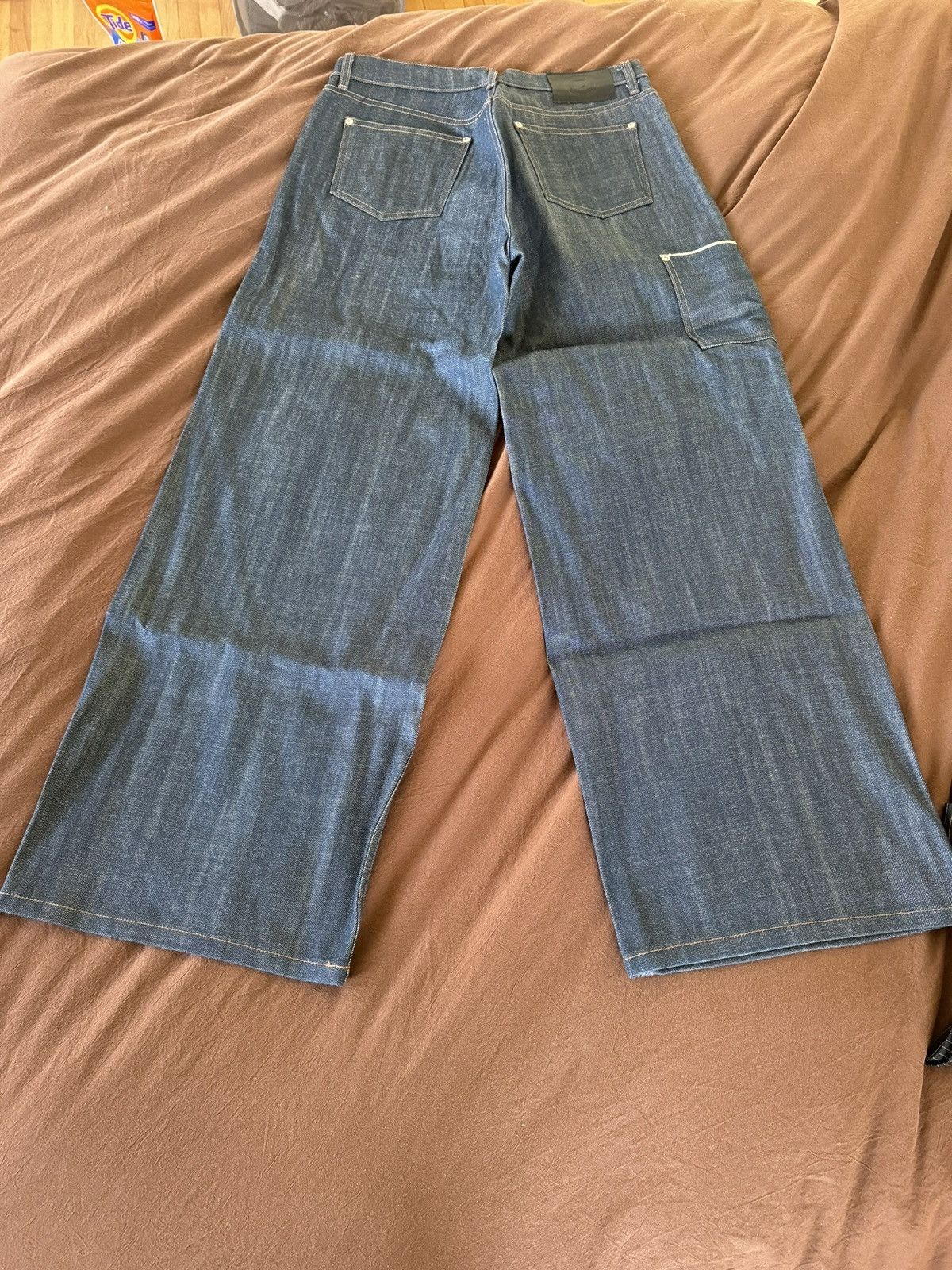 basketcase gallery Discont’d Selvedge Baggy Denim Indigo Sz 30x32 Size US 30 / EU 46 - 3 Thumbnail