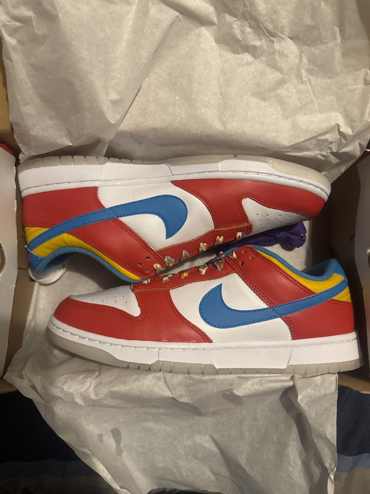 Nike Nike Dunk Low Lebron James Fruity Pebbles Size US 9 / EU 42 - 1 Thumbnail