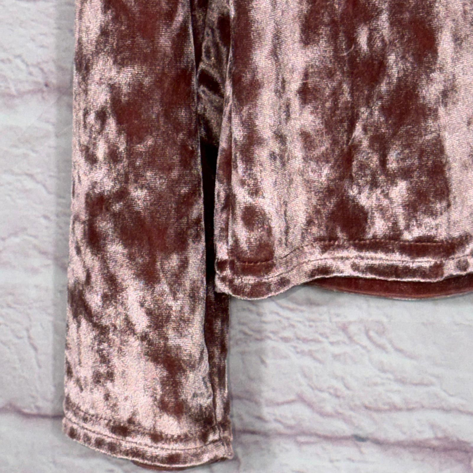 Other Kensie Jeans Medium Crushed Velvet Long Sleeve Top NWT Size M / US 6-8 / IT 42-44 - 4 Thumbnail