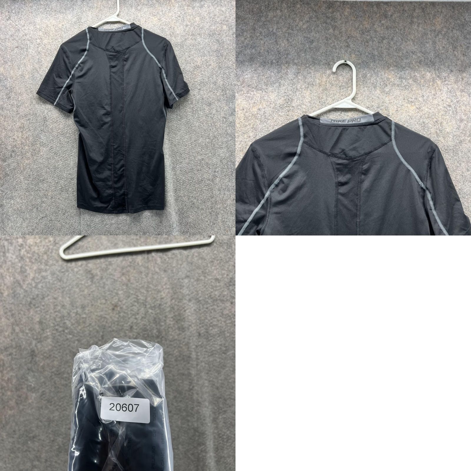 Nike Nike Pro Shirt Men Small Black Athletic Training Dri Fit Fitted Polyester Swoosh - Adult Size US S / EU 44-46 / 1 - 9 Thumbnail