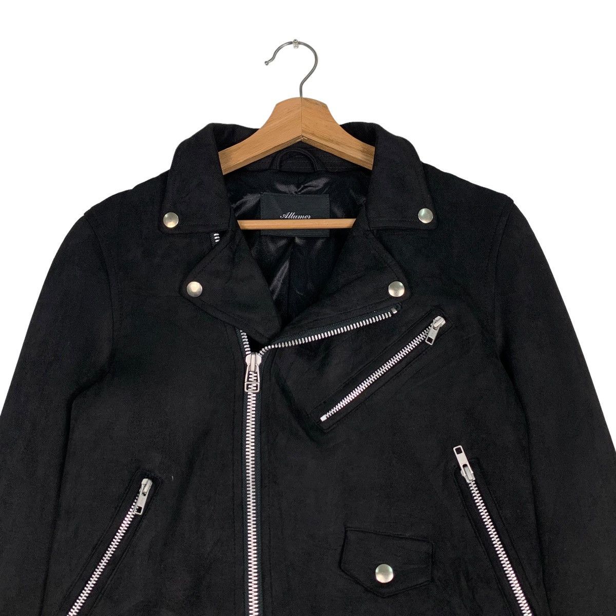 Japanese Brand ALLUMER Double Collar Jacket #0380-C17 Size US XS / EU 42 / 0 - 2 Thumbnail