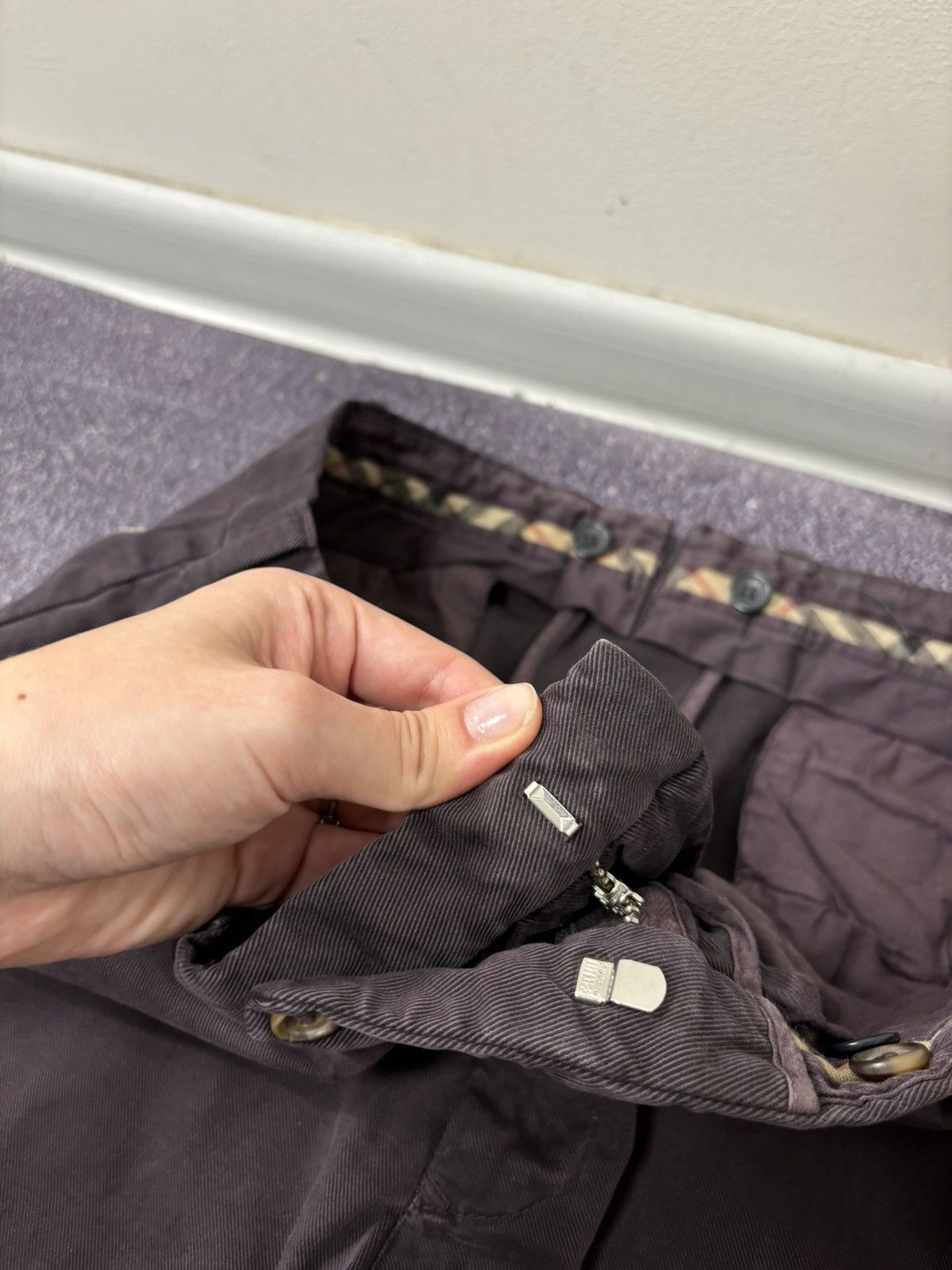 Burberry Burberry Men’s Burgundy Straight Fit Chino Pants Trousers Size US 36 / EU 52 - 6 Thumbnail
