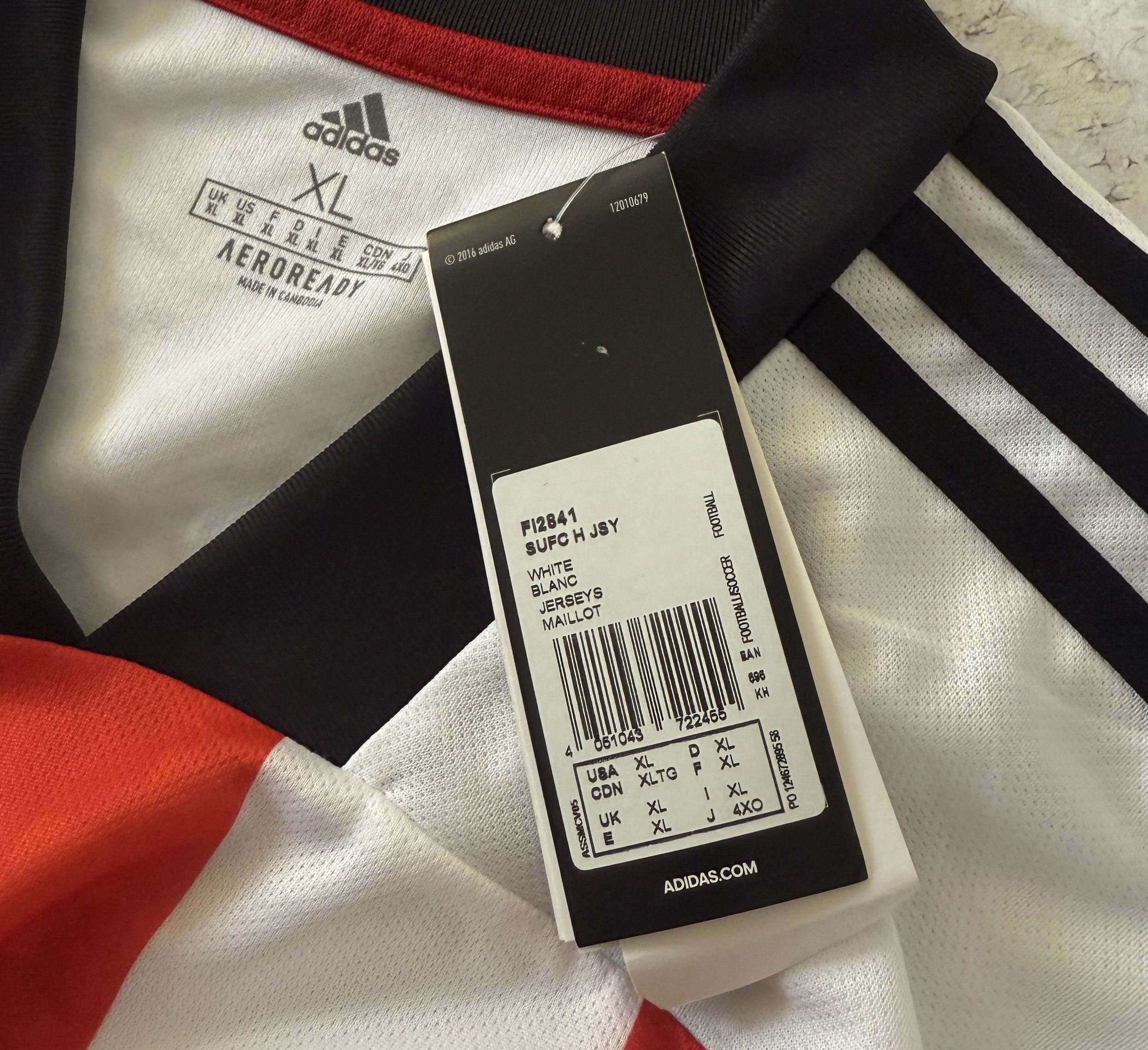 Adidas SHEFFIELD UNITED 2016/2017 FOOTBALL SHIRT JERSEY MAILLOT XL Size US XL / EU 56 / 4 - 3 Thumbnail