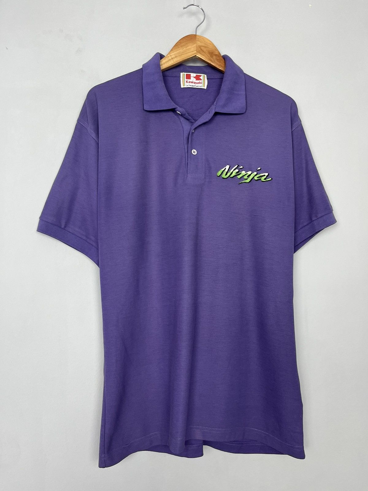 Vintage Kawasaki Ninja Vintage Y2K Racing Moto Polo Size US L / EU 52-54 / 3 - 4 Thumbnail
