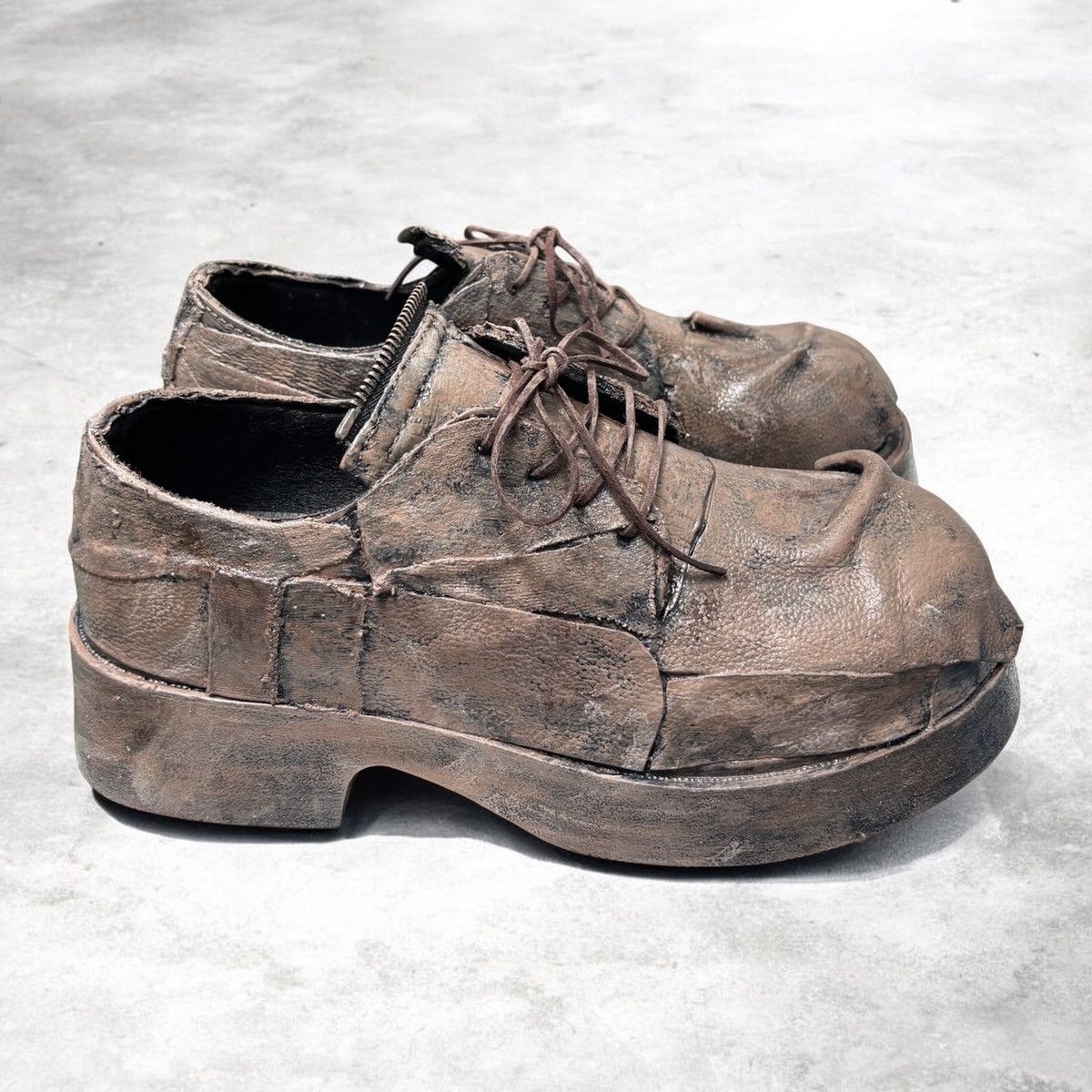 Other Custom Post Apocalyptic Leather Derby Boots Size 41 8.5 Size US 8.5 / EU 41-42 - 5 Thumbnail