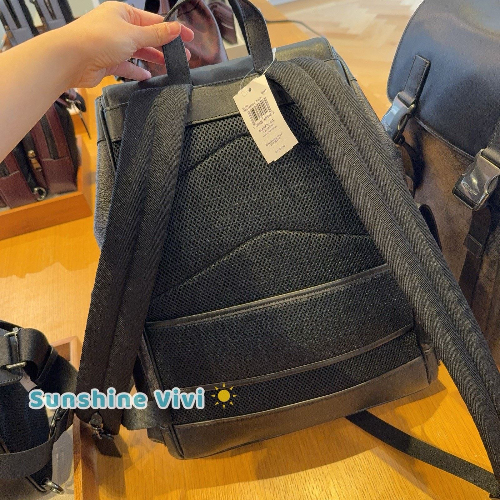 Coach NWT COACH MEN'S Clark Backpack CCF90 Gunmetal/Charcoal/Black Size ONE SIZE - 2 Thumbnail