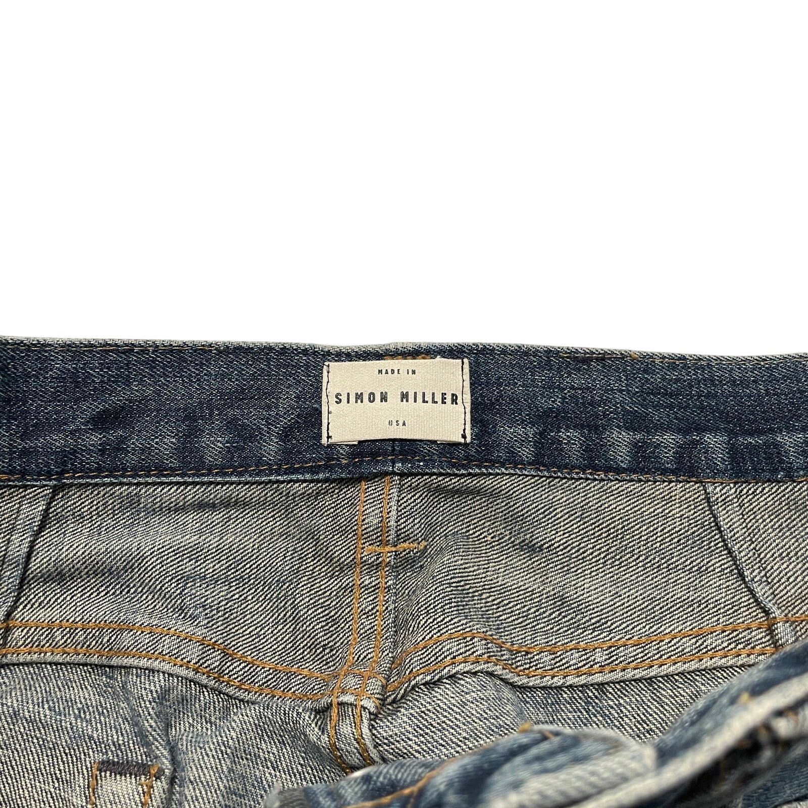 Simon Miller Simon Miller M002 Slim Knoll Blue Selvedge Denim Jeans 33x30 Size US 33 - 4 Thumbnail