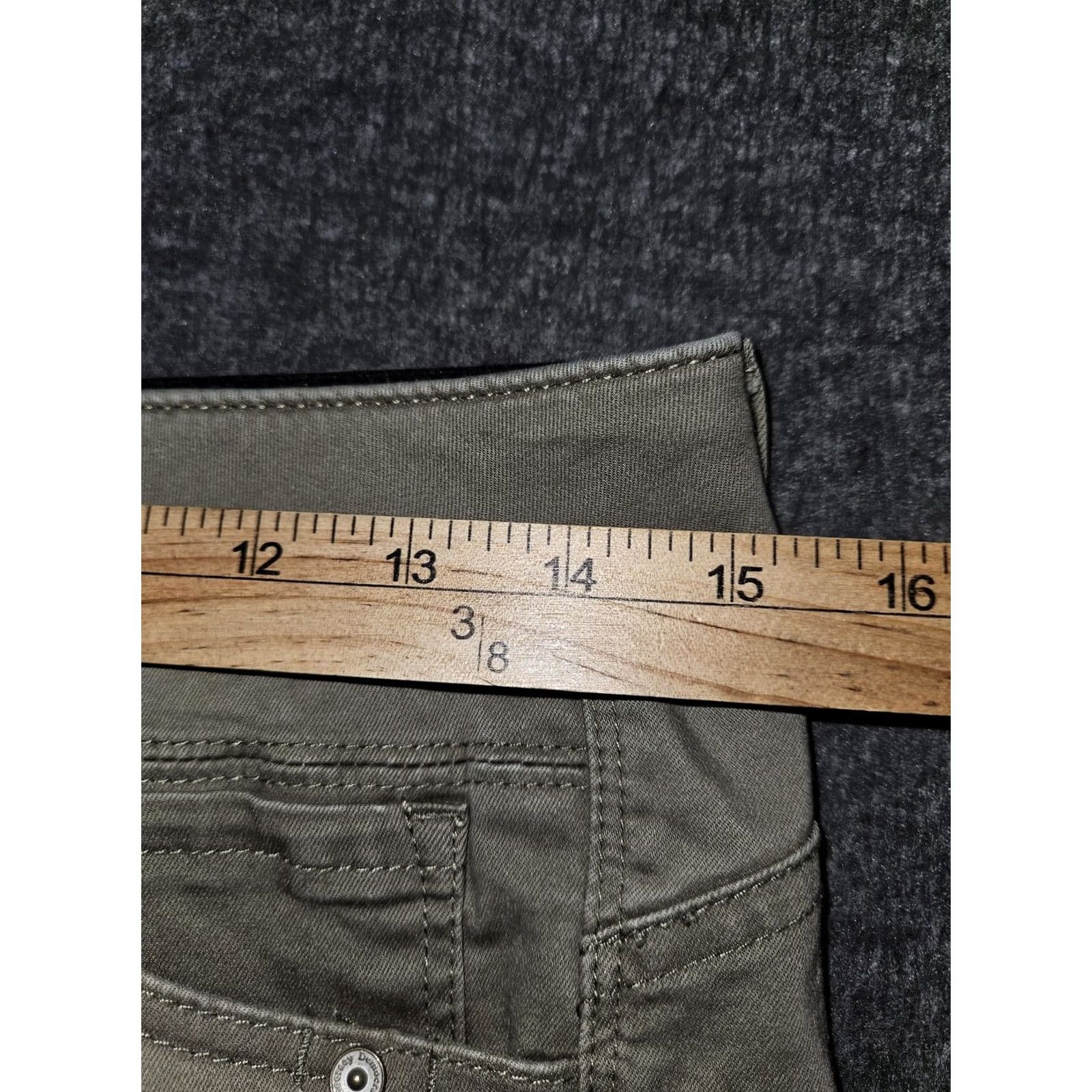 Vintage Democracy Jeans Womens 8 Olive Green Ab-Solution Skinny Stretch Ankle Twill Jeans Size 30" / US 8 / IT 44 - 3 Thumbnail
