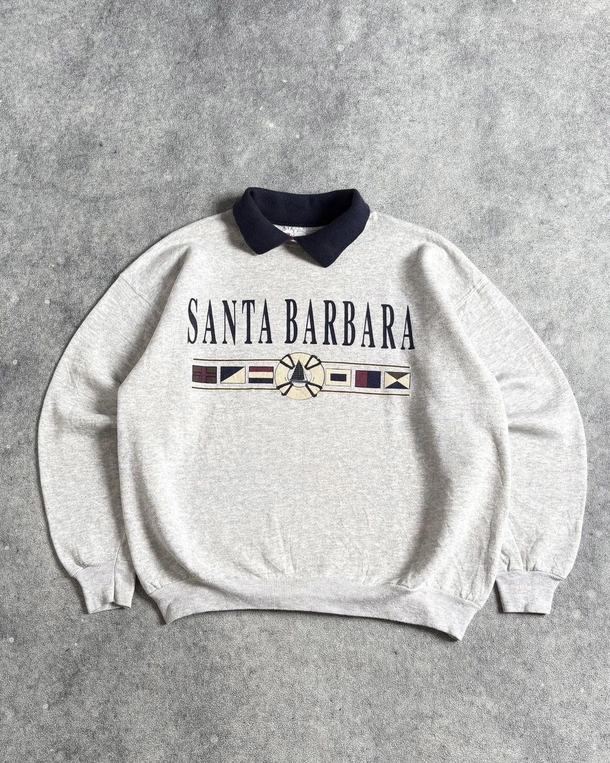 Vintage 1990s Ash Grey Bundle Collared Sweatshirt Size US L / EU 52-54 / 3 - 6 Thumbnail