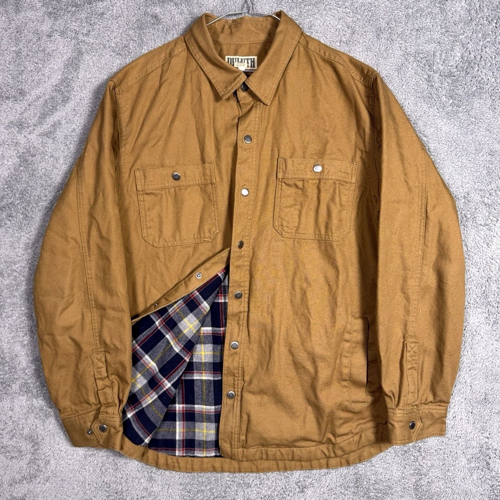 Duluth Trading Company Duluth Trading Jacket Men XL Fire Hose Canvas Limber Jac Shacket Utility Flannel Size US XL / EU 56 / 4 - 2 Thumbnail