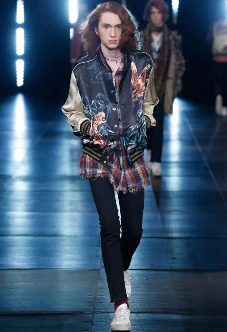 Hedi Slimane Saint Laurent 2016SS Tiger Eagle Jacket- Size US L / EU 52-54 / 3 - 6 Thumbnail