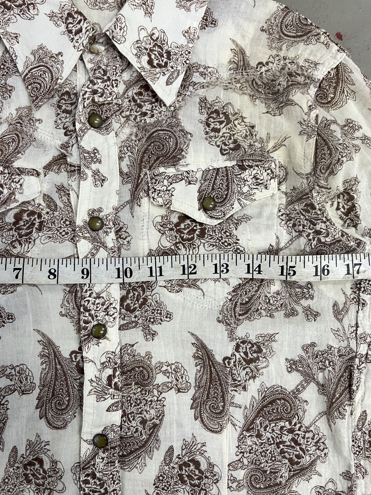GOA GOA distressed metal button crinkle western shirt Size US S / EU 44-46 / 1 - 8 Thumbnail