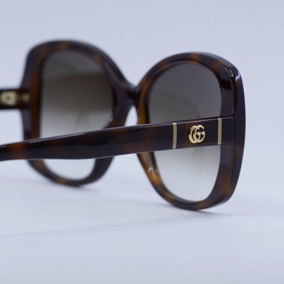 Gucci Gucci GG0762S 002 Sunglasses Havana Square Frame, Brown Size ONE SIZE - 4 Thumbnail