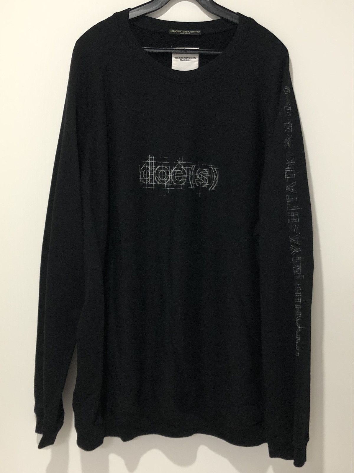 Takahiromiyashita The Soloist. 2021 DOE(S) OVERSIZED CREWNECK BLACK Size US L / EU 52-54 / 3 - 1 Thumbnail