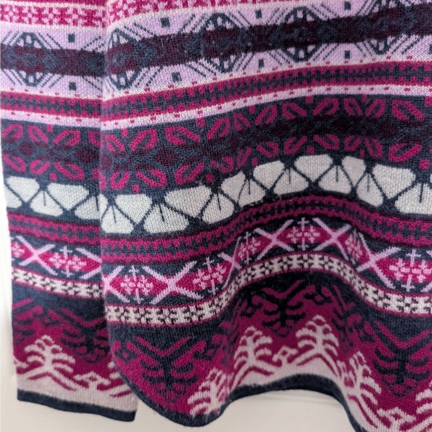 Designer Title Nine Fair Isle Sweater Womens Size XL Purple Knit Long Size XL / US 12-14 / IT 48-50 - 4 Thumbnail