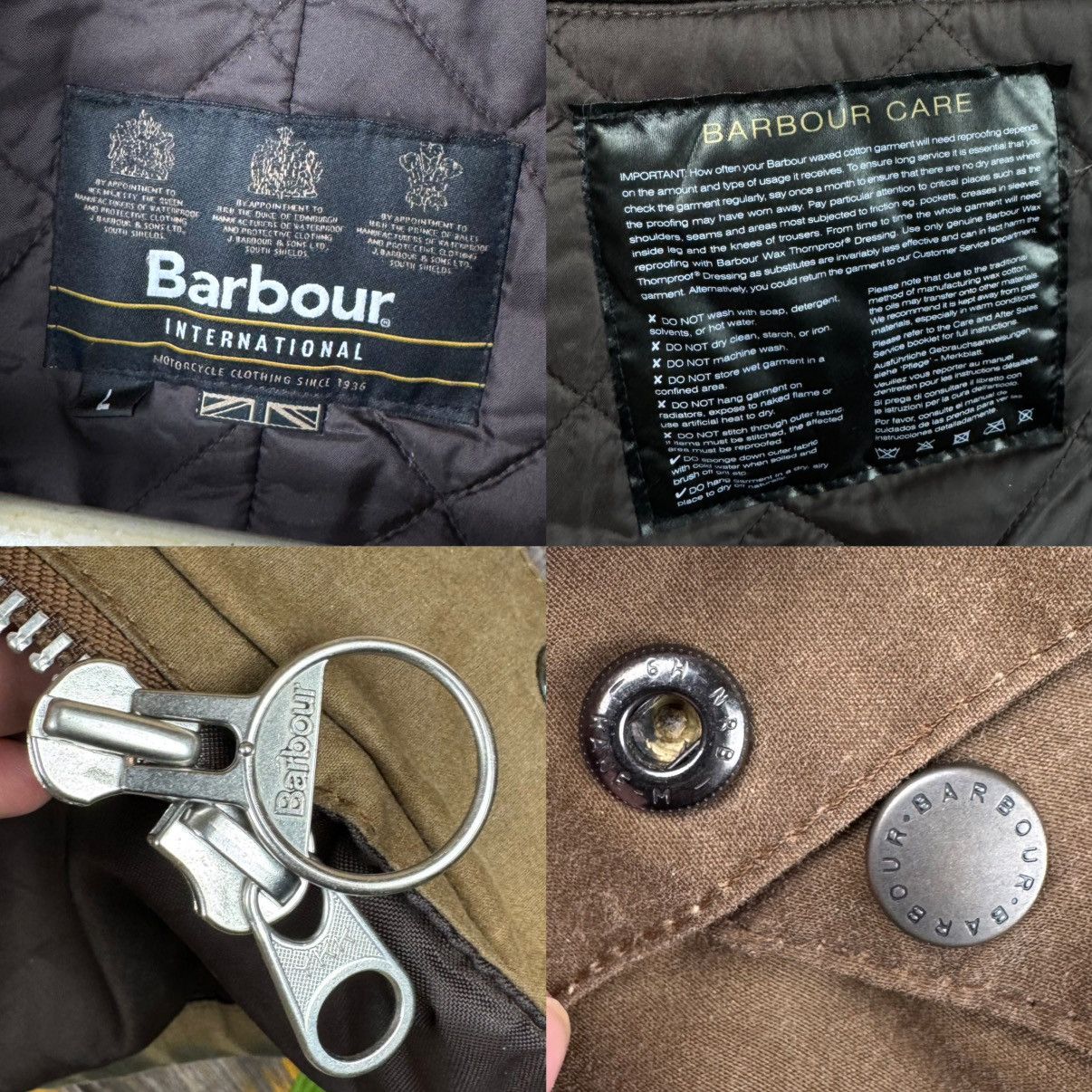 Barbour Barbour Vintage Wax Duke Jacket Bomber Moto Size L Size US L / EU 52-54 / 3 - 9 Thumbnail