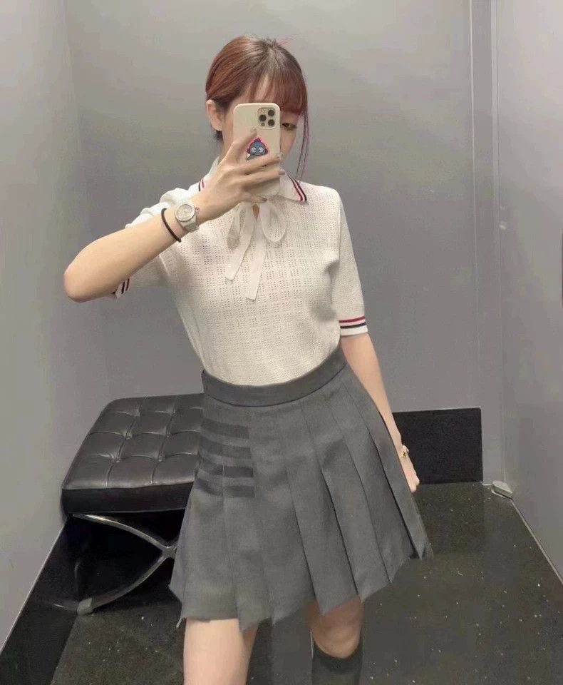 Thom Browne Knitted Tie Front Top-dmc