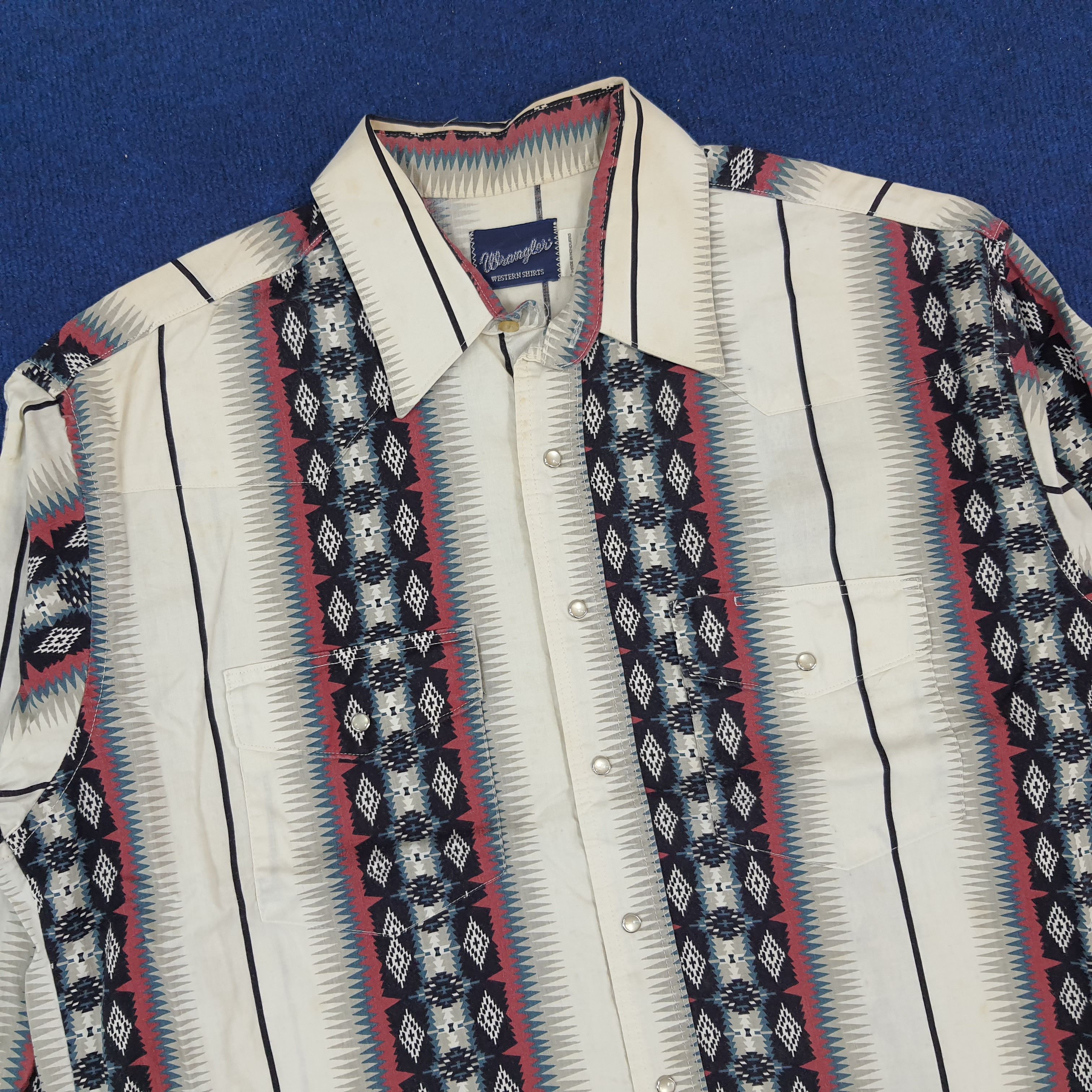 Vintage × Wrangler Vintage Wrangler Western Outdoor Styles Button Up Shirt Size US XL / EU 56 / 4 - 2 Thumbnail