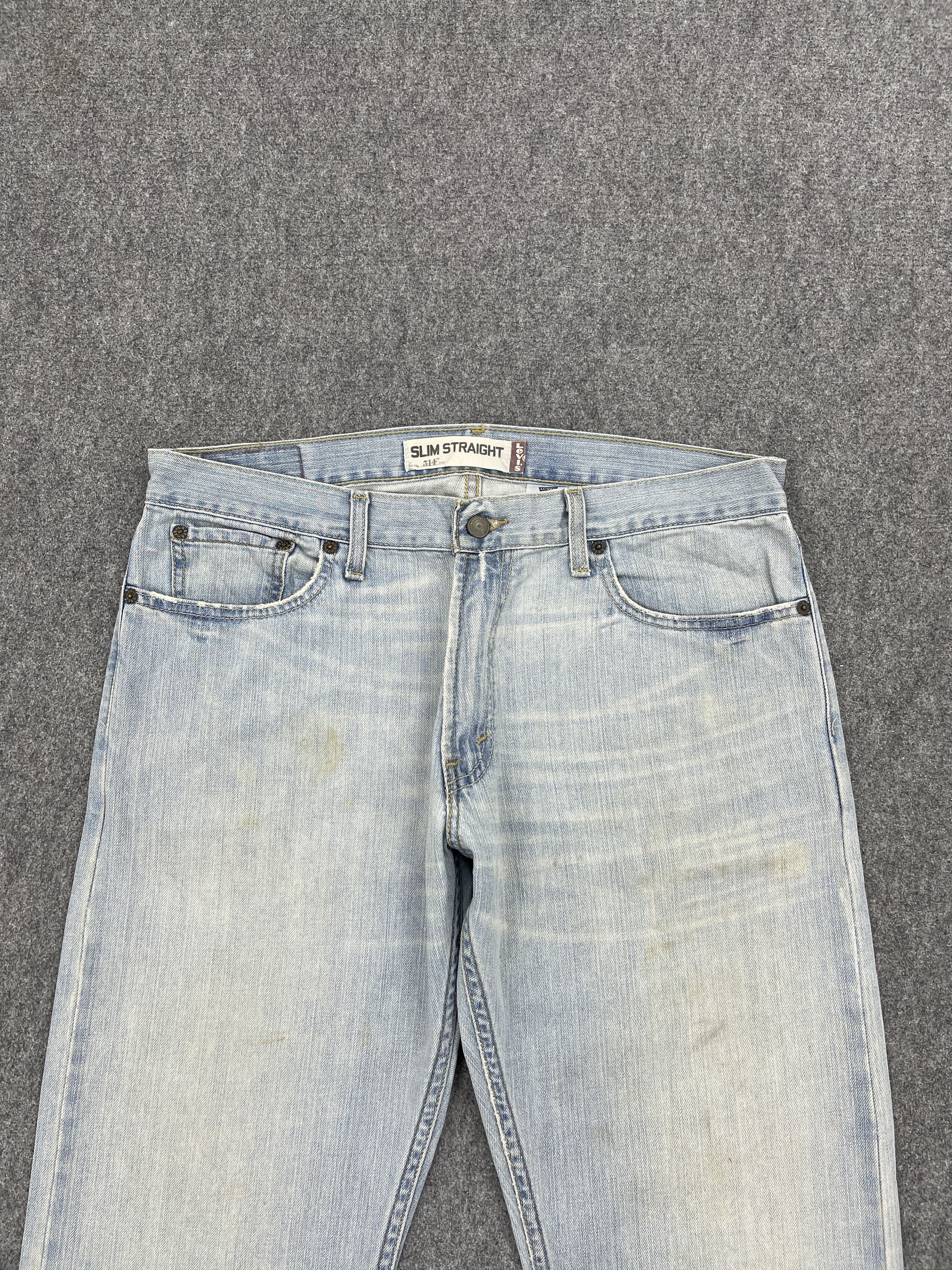 Levi's Vintage Levis 514 Slim Straight Light Wash Jeans DP2488 Size US 34 / EU 50 - 2 Thumbnail
