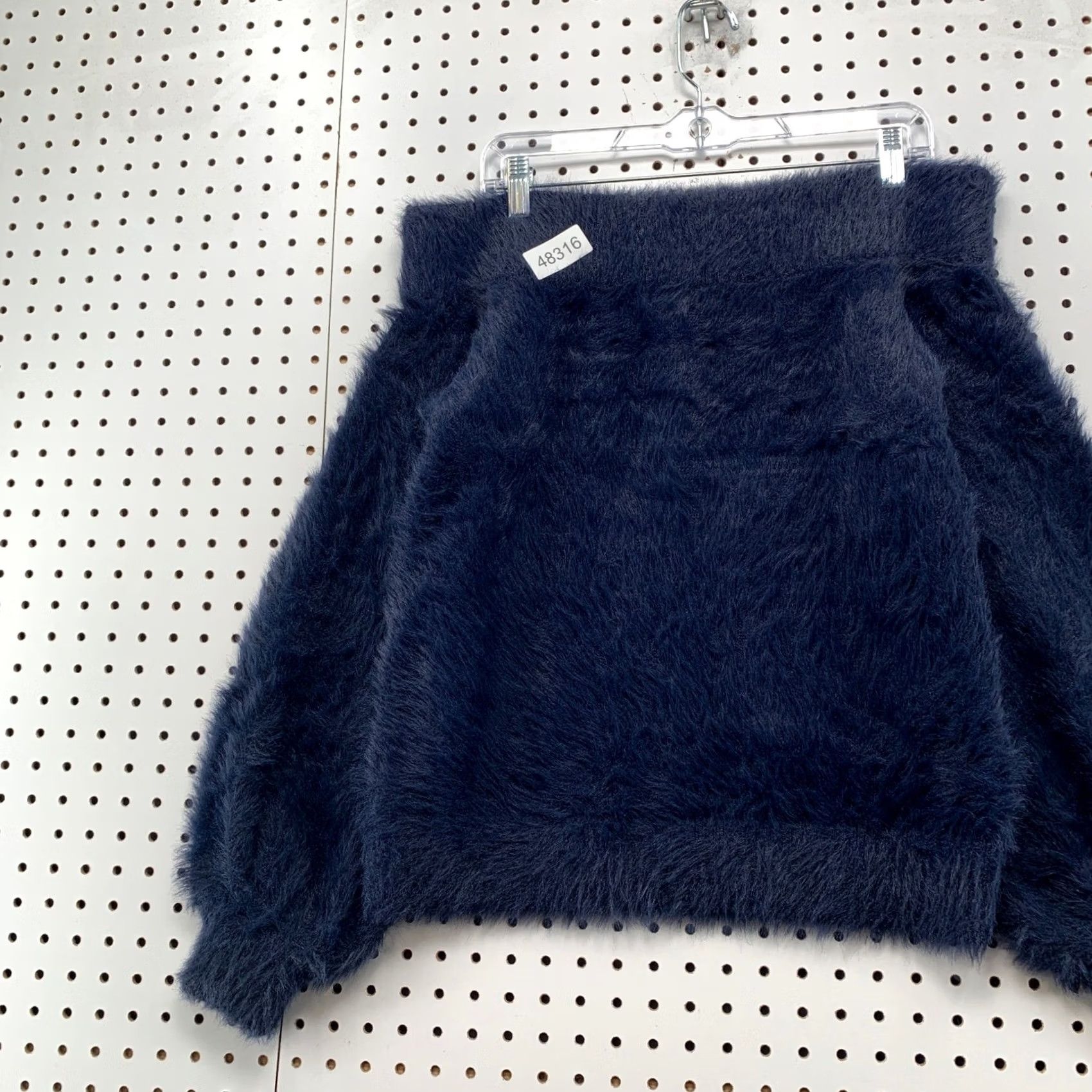 Banana Republic Banana Republic Sweater Womens S Navy Blue Puff Sleeve Off Shoulder Knit Pullover Mens Womens Size S / US 4 / IT 40 - 5 Thumbnail