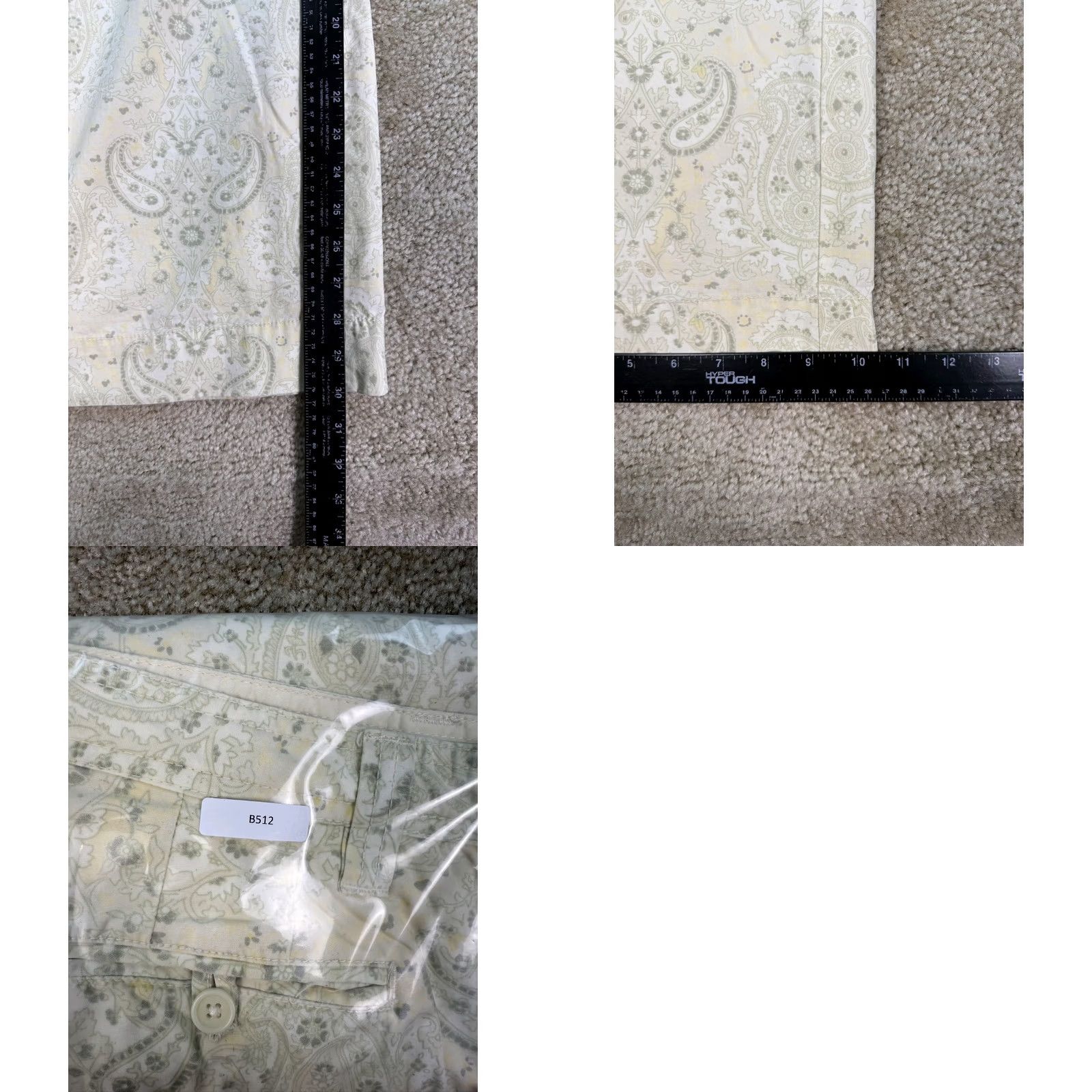 Old Navy Old Navy Women’s Pants Cotton Paisley Size 10 Boho Multicolor Regular Mid Rise Wide-Leg Dress Pants Knit Flat Front Zip Hook & Eye Drawstring Size 32" / US 10 / IT 46 - 9 Thumbnail