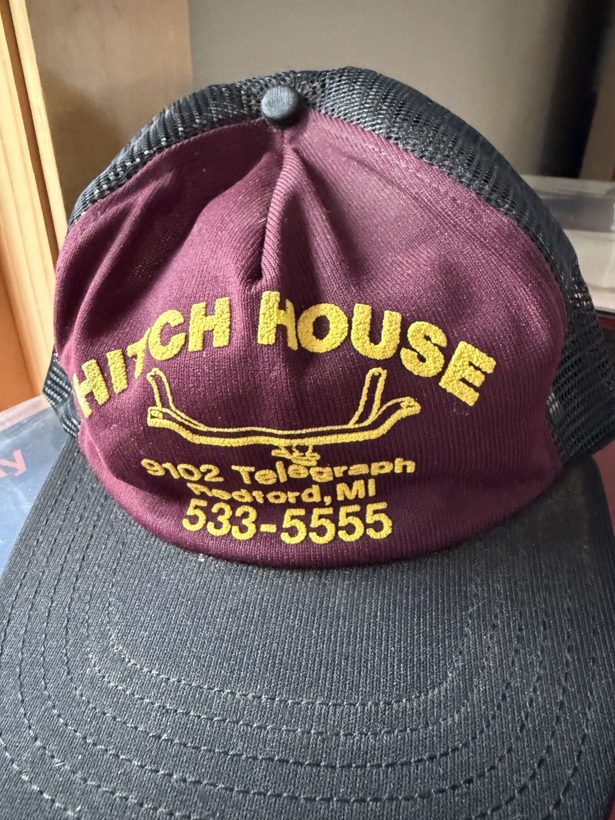 Vintage Vintage 80s Hitch House Snapback Mesh Trucker Hat Size ONE SIZE - 2 Thumbnail