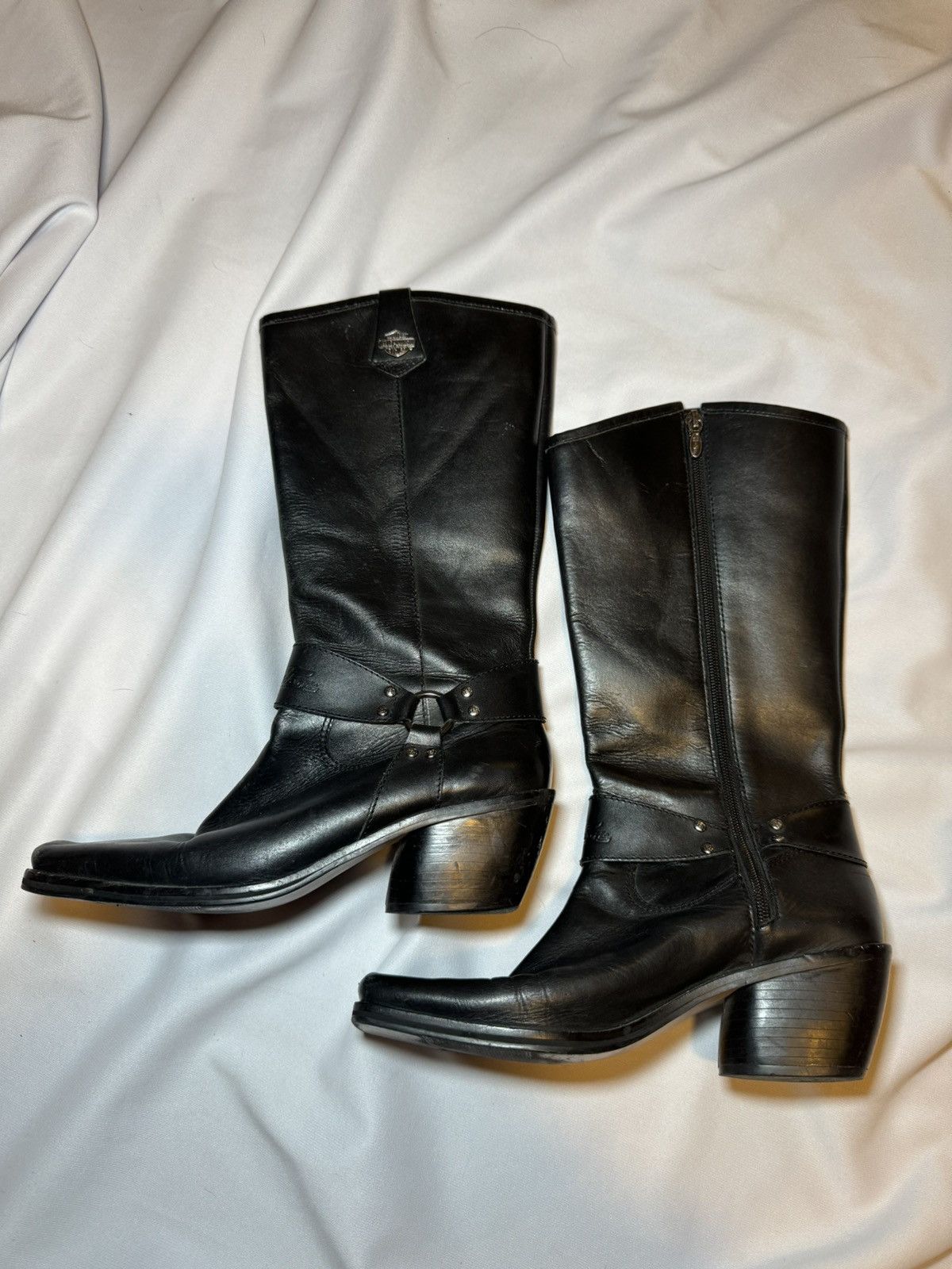 Vintage Harley Davidson square toed boots