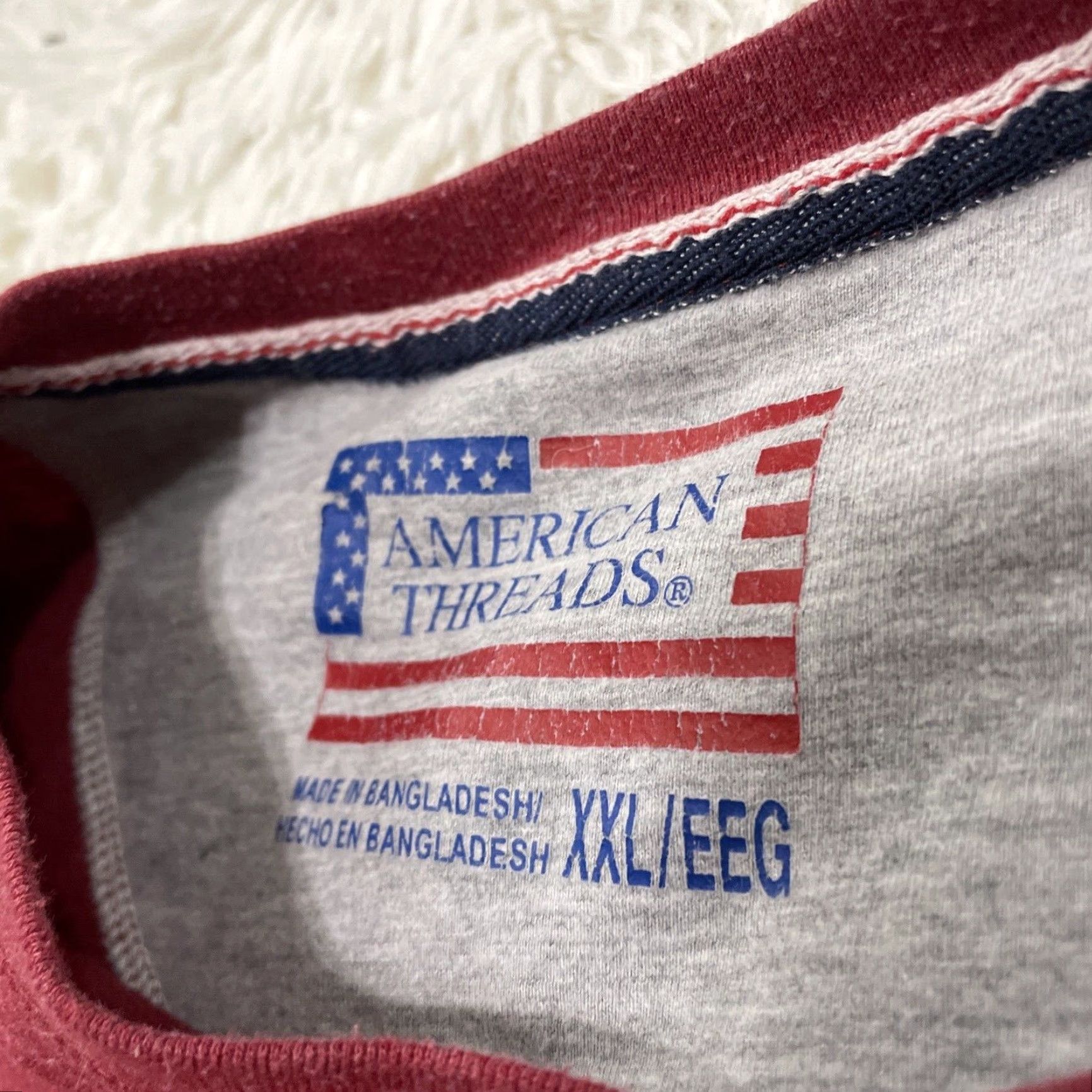Vintage VINTAGE American Threads Henley Shirt Men 2XL Short Sleeve Red Pink 90s Grunge Streetwear T-Shirt Mens Size US XXL / EU 58 / 5 - 5 Thumbnail