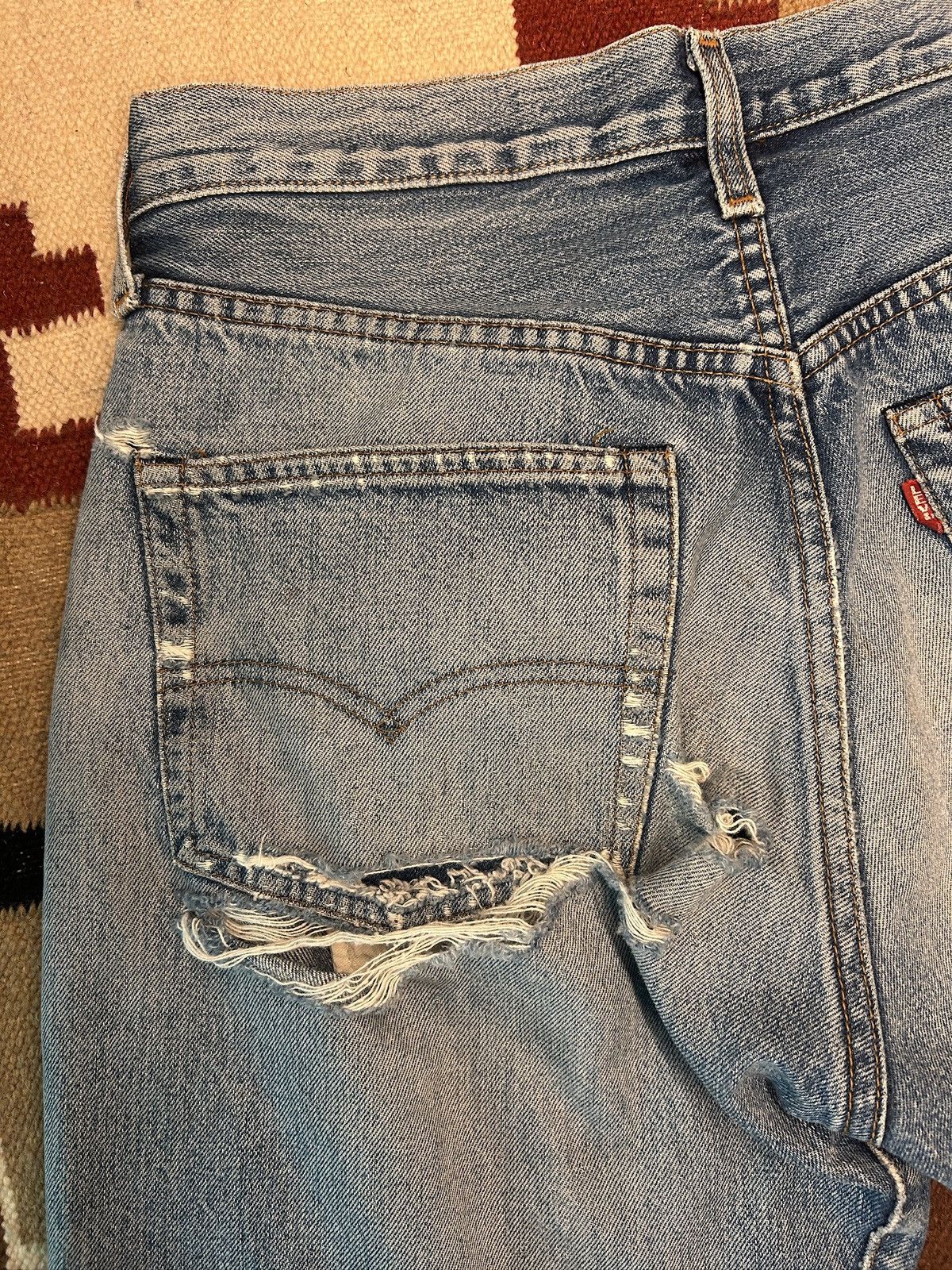 Levi's Vintage Clothing Levi’s Vintage Big E Shorts 90s LVC Denim Shorts Size US 30 / EU 46 - 2 Thumbnail
