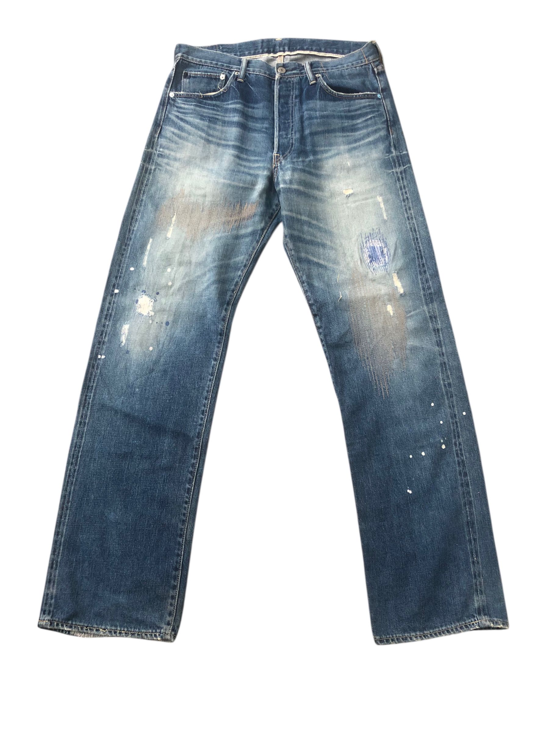 Visvim 💯Rare VISVIM Fluxus 00 damaged-1 d1 denim Selvedge Jeans Size US 34 / EU 50 - 1 Thumbnail