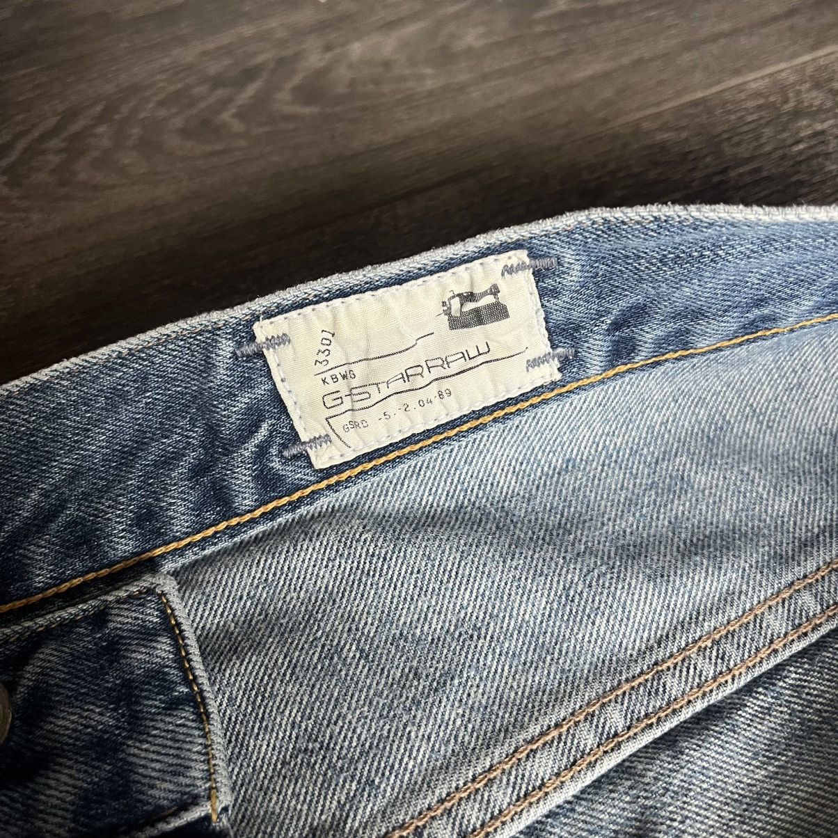 G-Star Vintage G-Star Raw 3301 Slim Straight Wash Denim Jeans 34x34 Size US 34 / EU 50 - 12 Thumbnail