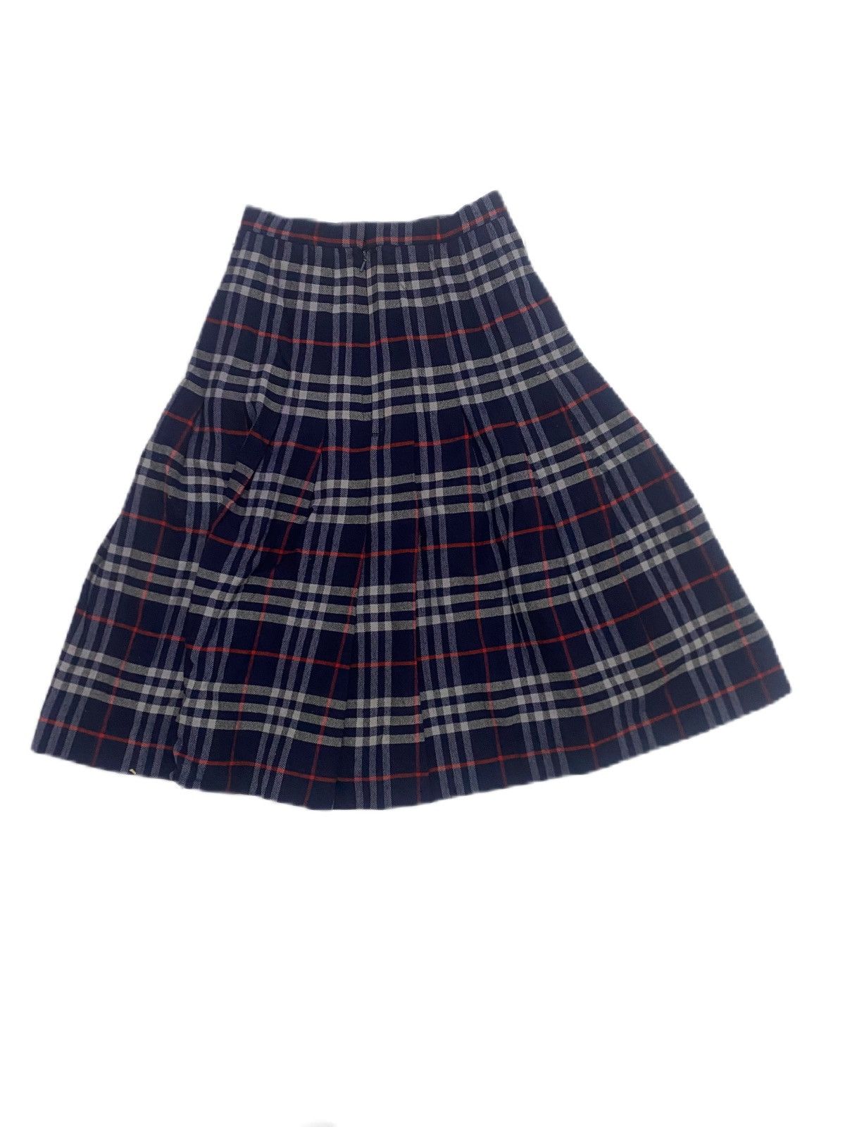 Burberry VINTAGE BURBERRY’S LONDON CHECKERED WOOL MAXI SKIRT Size 25" / US 0 / IT 36 - 1 Thumbnail