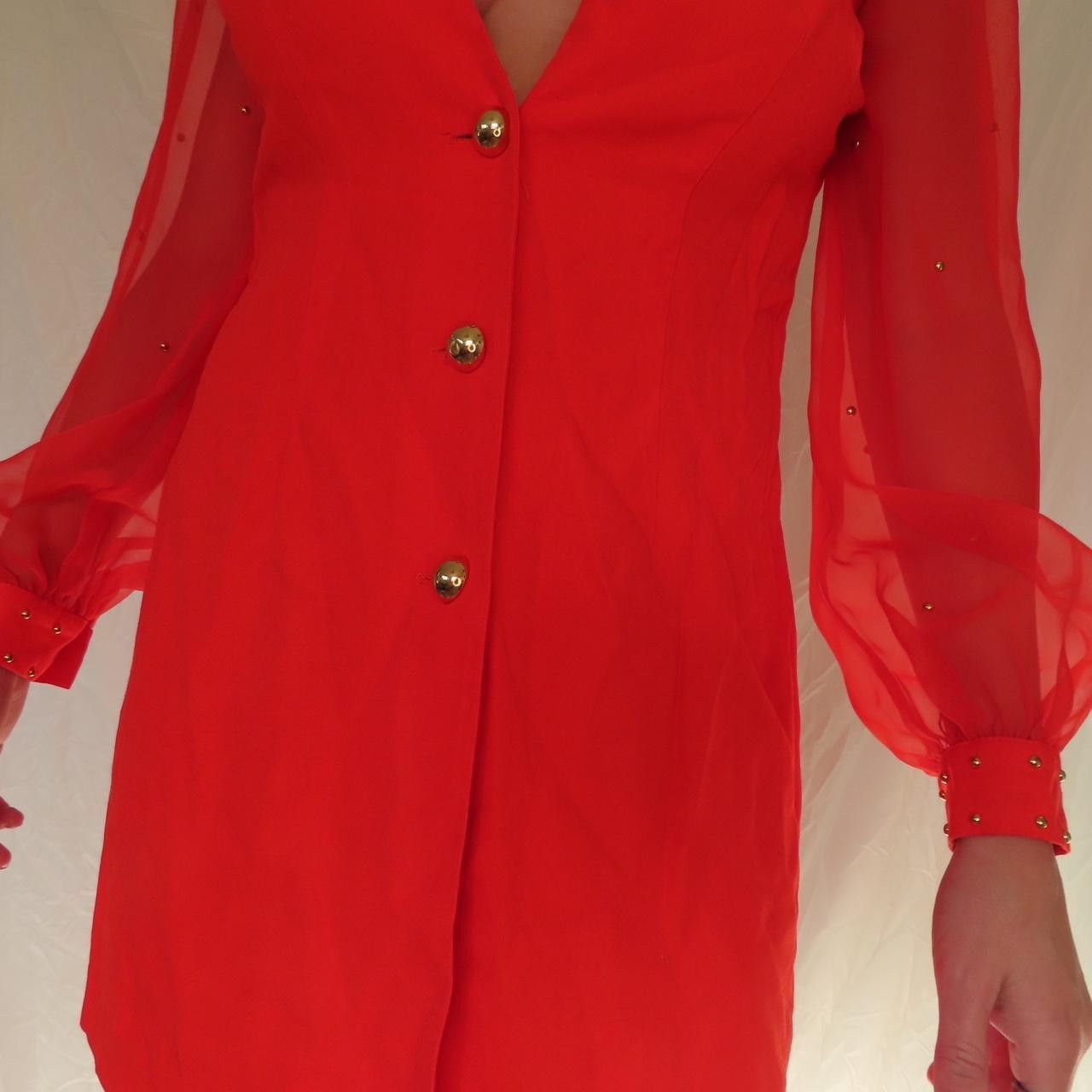 Joseph Ribkoff JOSEPH RIBKOFF RED BLAZER DRESS SEQUIN VINTAGE SIZE 8 Size M / US 6-8 / IT 42-44 - 6 Thumbnail