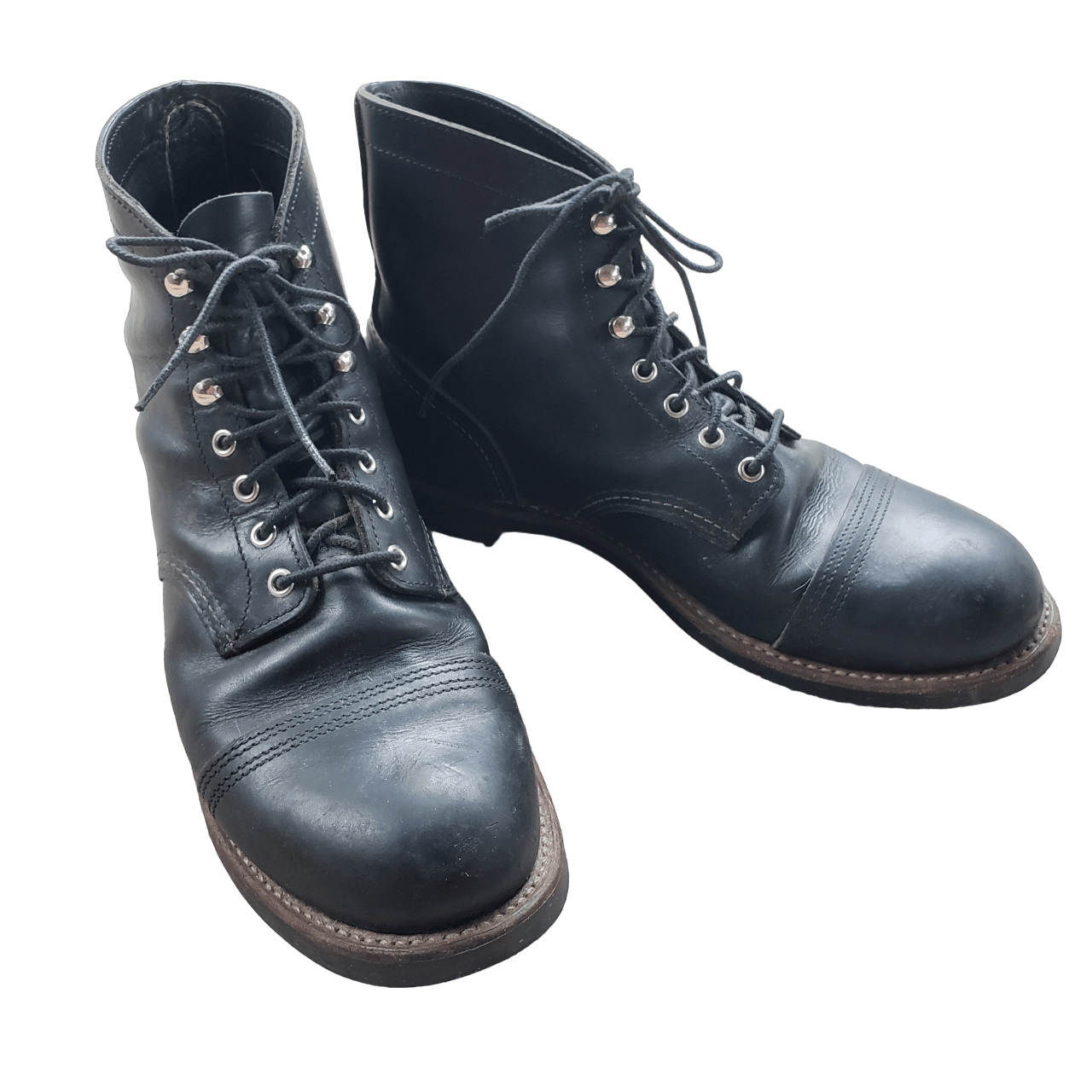 image of Red Wing 8114 Iron Ranger Boots Leather Nitrile Sole in Black, Men's (Size 10.5)