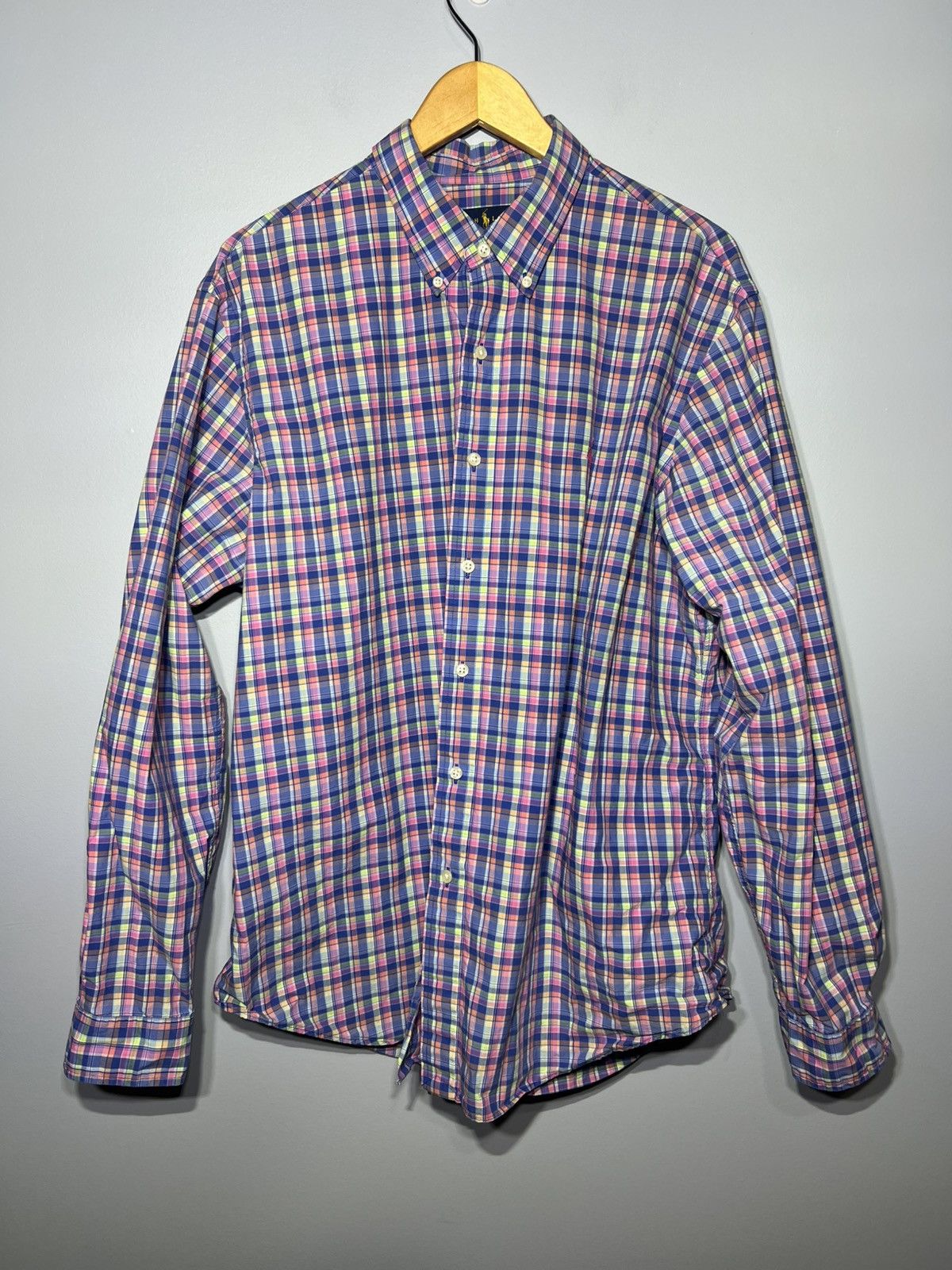 Polo Ralph Lauren Polo Ralph Lauren Long Sleeve Shirt Pink/Blue/Green Sz XL Size US XL / EU 56 / 4 - 2 Thumbnail
