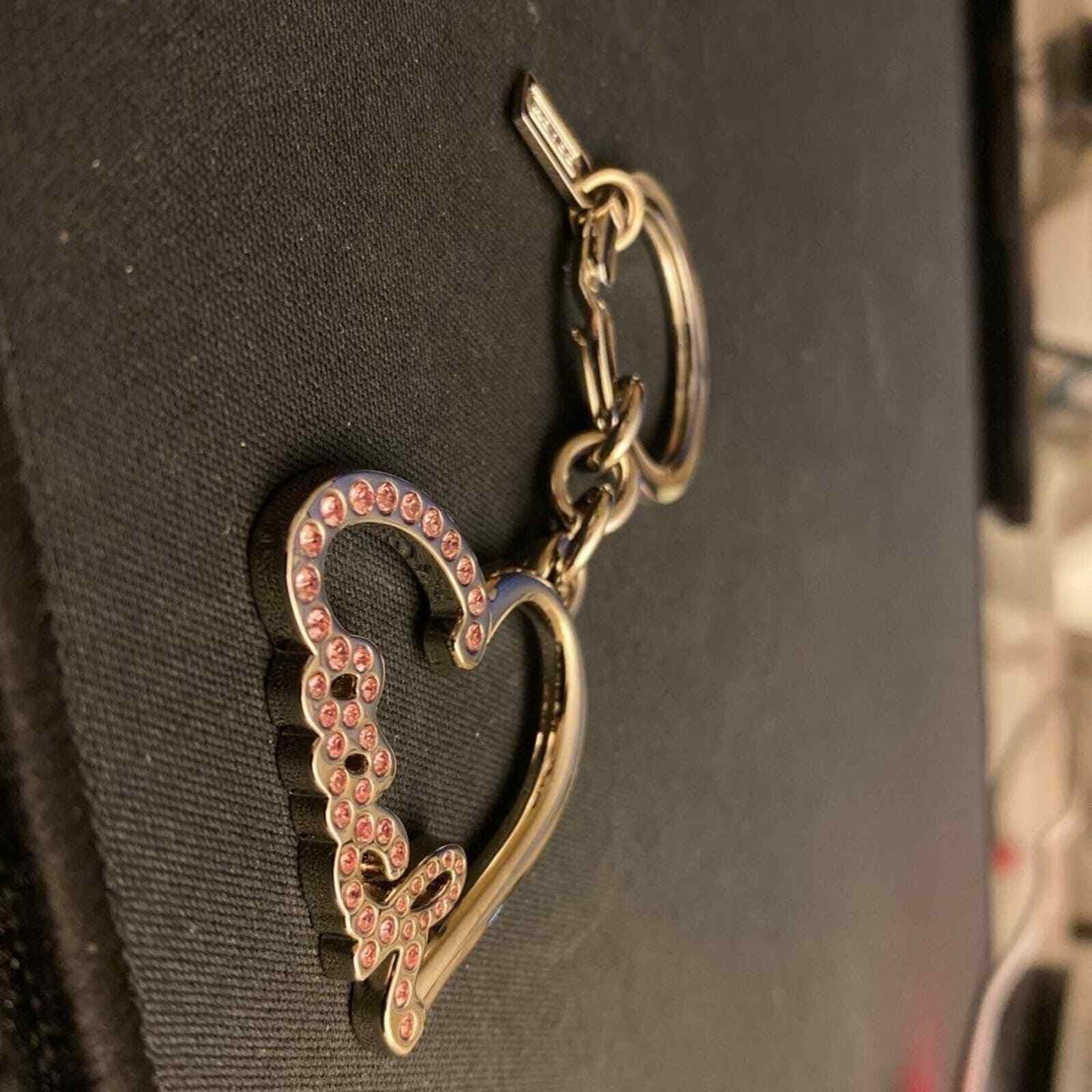 Coach Coach Keychain/Charm | Heart Shaped with Pink Jewels | New Size ONE SIZE - 2 Thumbnail