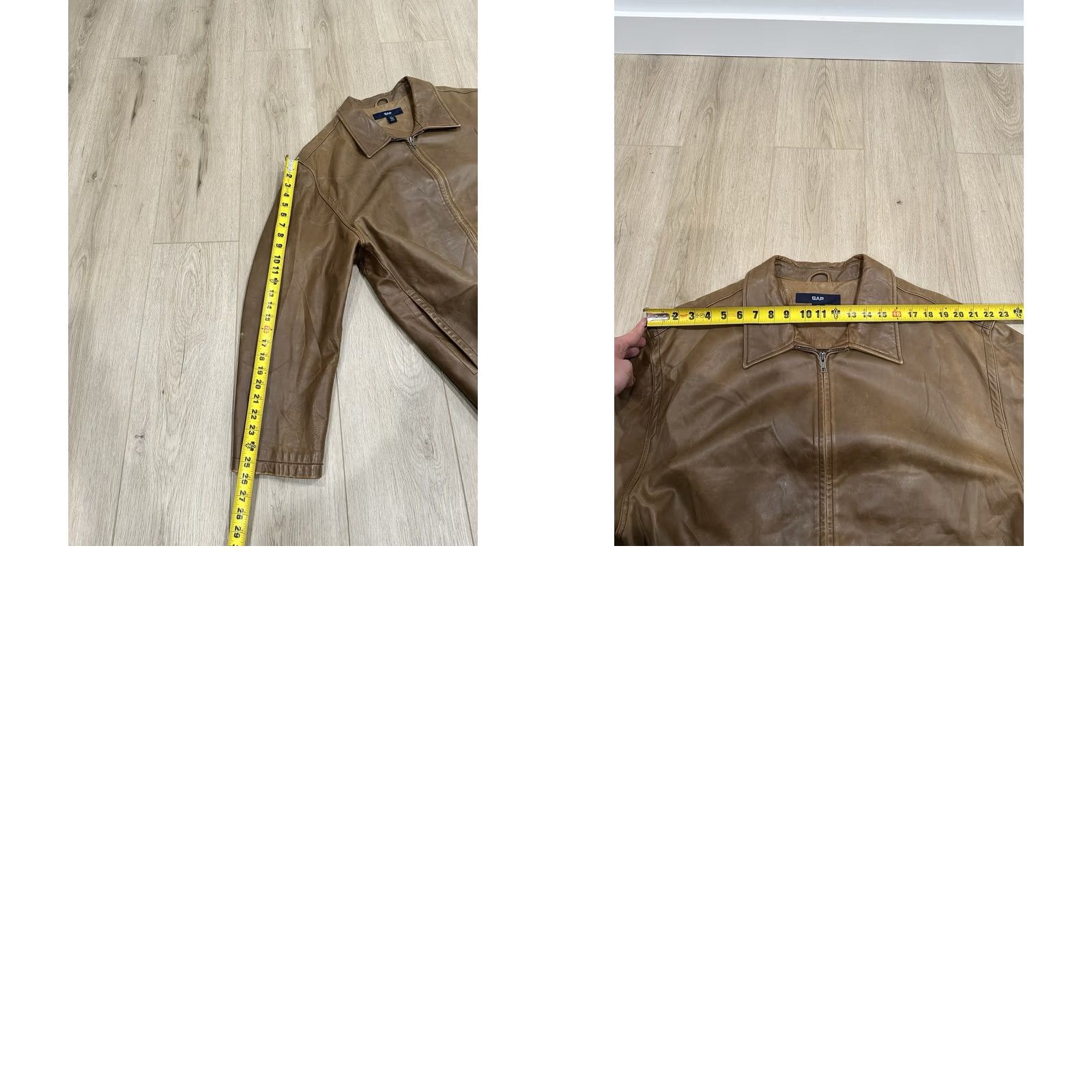 Gap Vintage Y2K GAP Motorcycle Brown Bomber 2XL Regular Leather Jacket Size US XXL / EU 58 / 5 - 10 Thumbnail