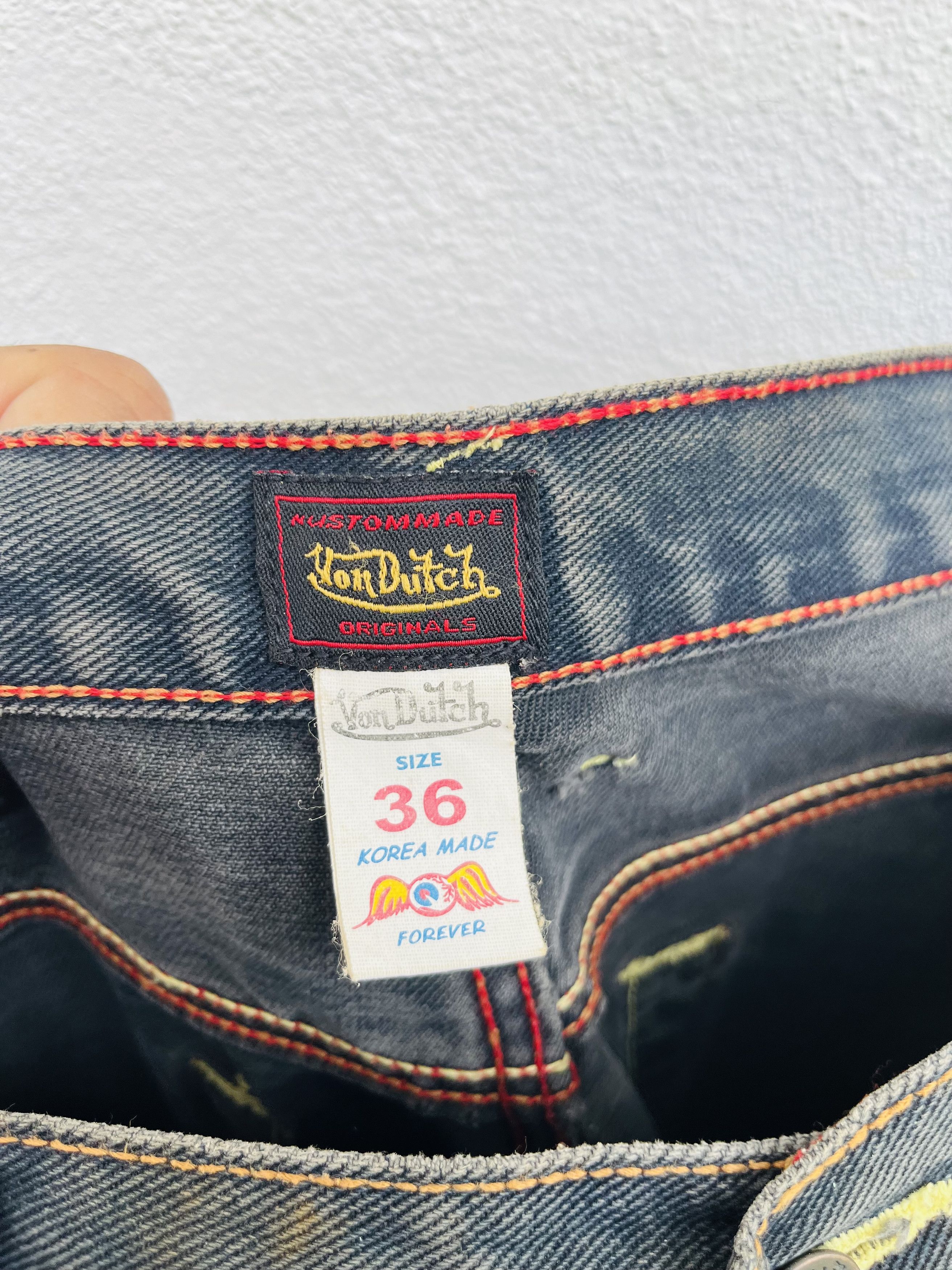 Japanese Brand × Von Dutch Vintage Von Dutch Patches Skull Streetwear Fashion Style Size US 38 / EU 54 - 11 Thumbnail