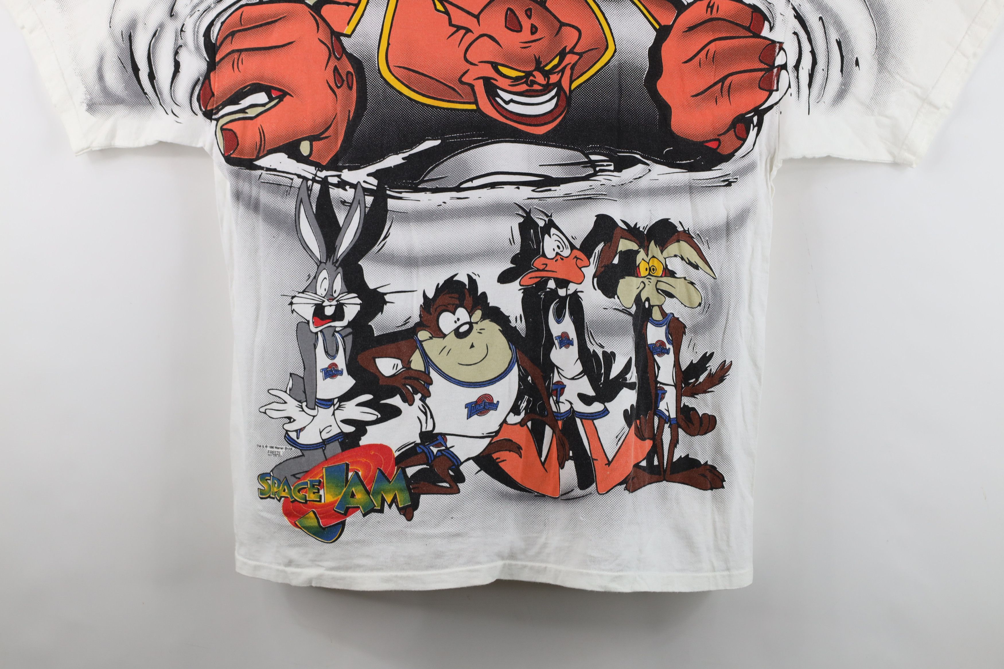 Vintage Vintage 90s Looney Tunes Space Jam Basketball T-Shirt USA Size US XL / EU 56 / 4 - 3 Thumbnail