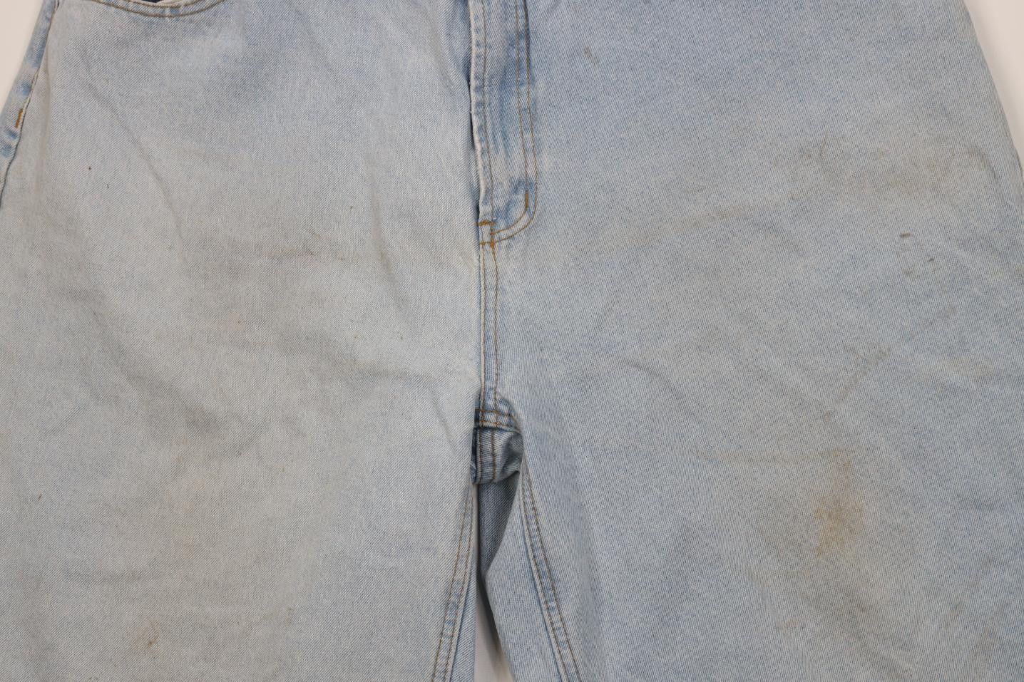 Vintage Vintage 90s IOU Skateboarding Baggy Denim Jean Shorts Blue Size US 38 / EU 54 - 3 Thumbnail