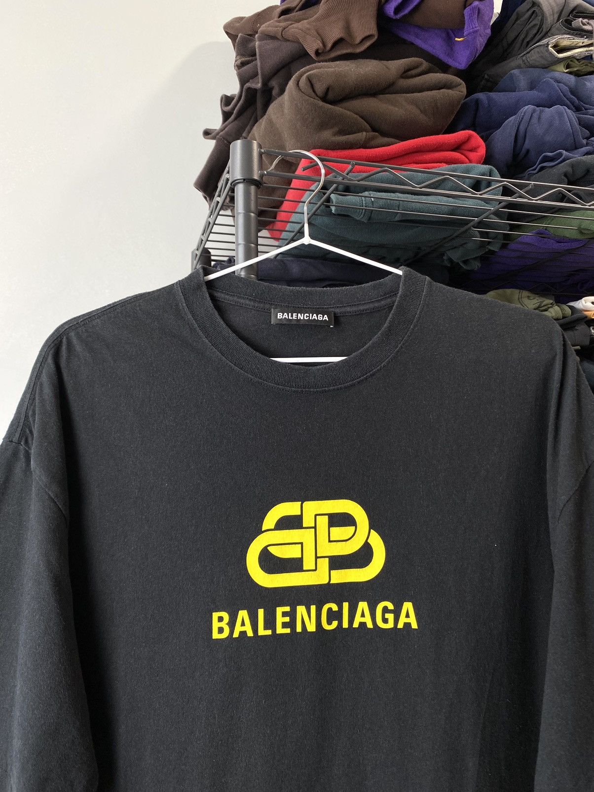 Balenciaga Balenciaga T Shirt BB Block Yellow Logo Size US S / EU 44-46 / 1 - 2 Thumbnail