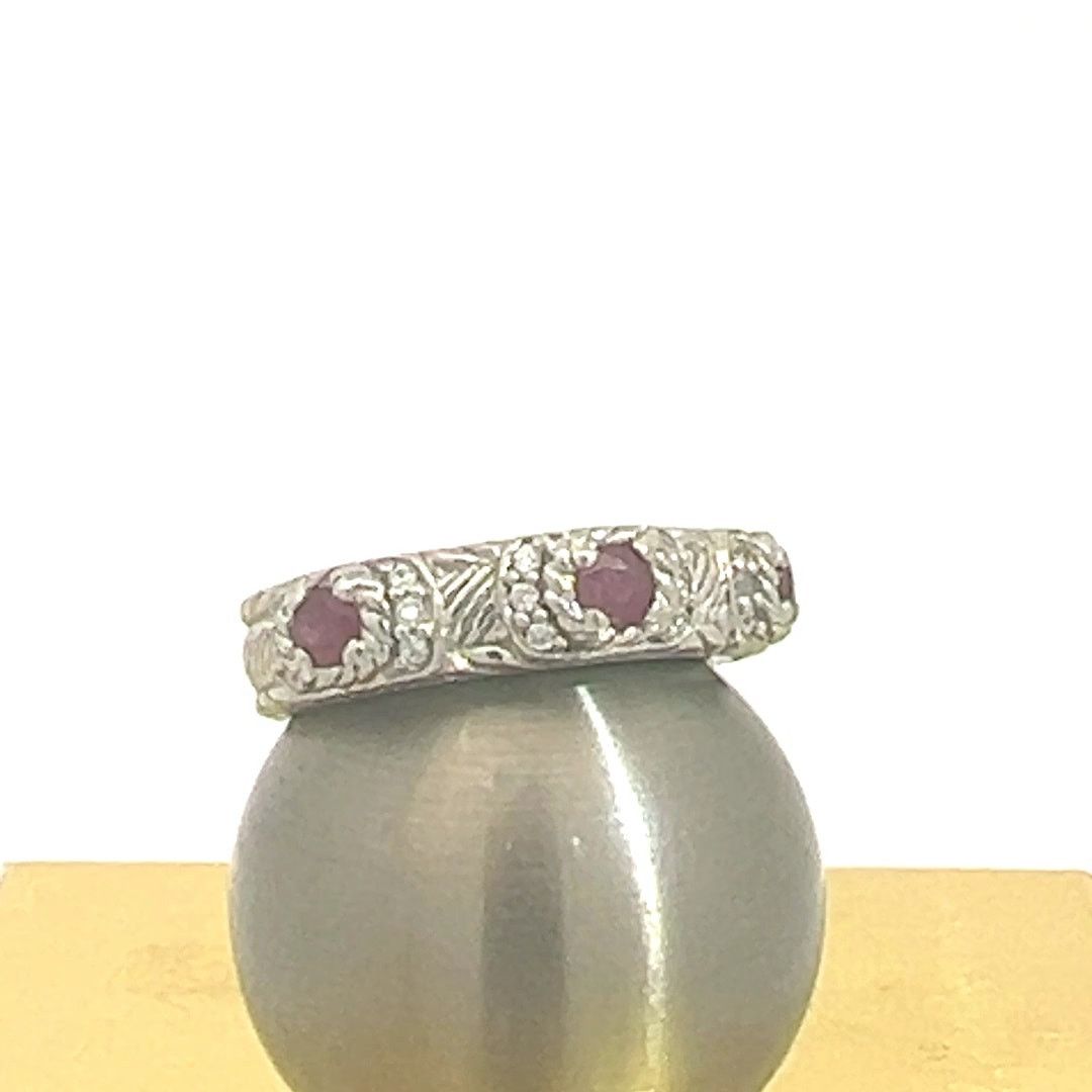 & Other Stories Judith Ripka - Ruby 925 Sterling Silver CZ Diamonique Ring Size ONE SIZE - 7 Thumbnail