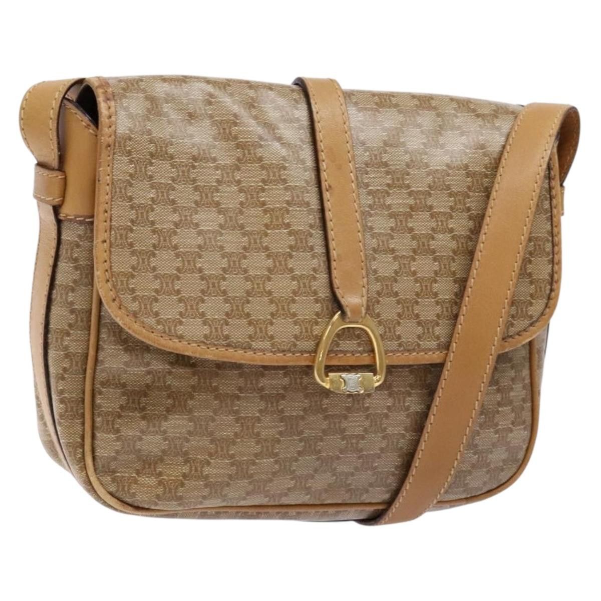 Celine CELINE Macadam Canvas Shoulder Bag Pvc Beige Gold Size ONE SIZE - 1 Thumbnail