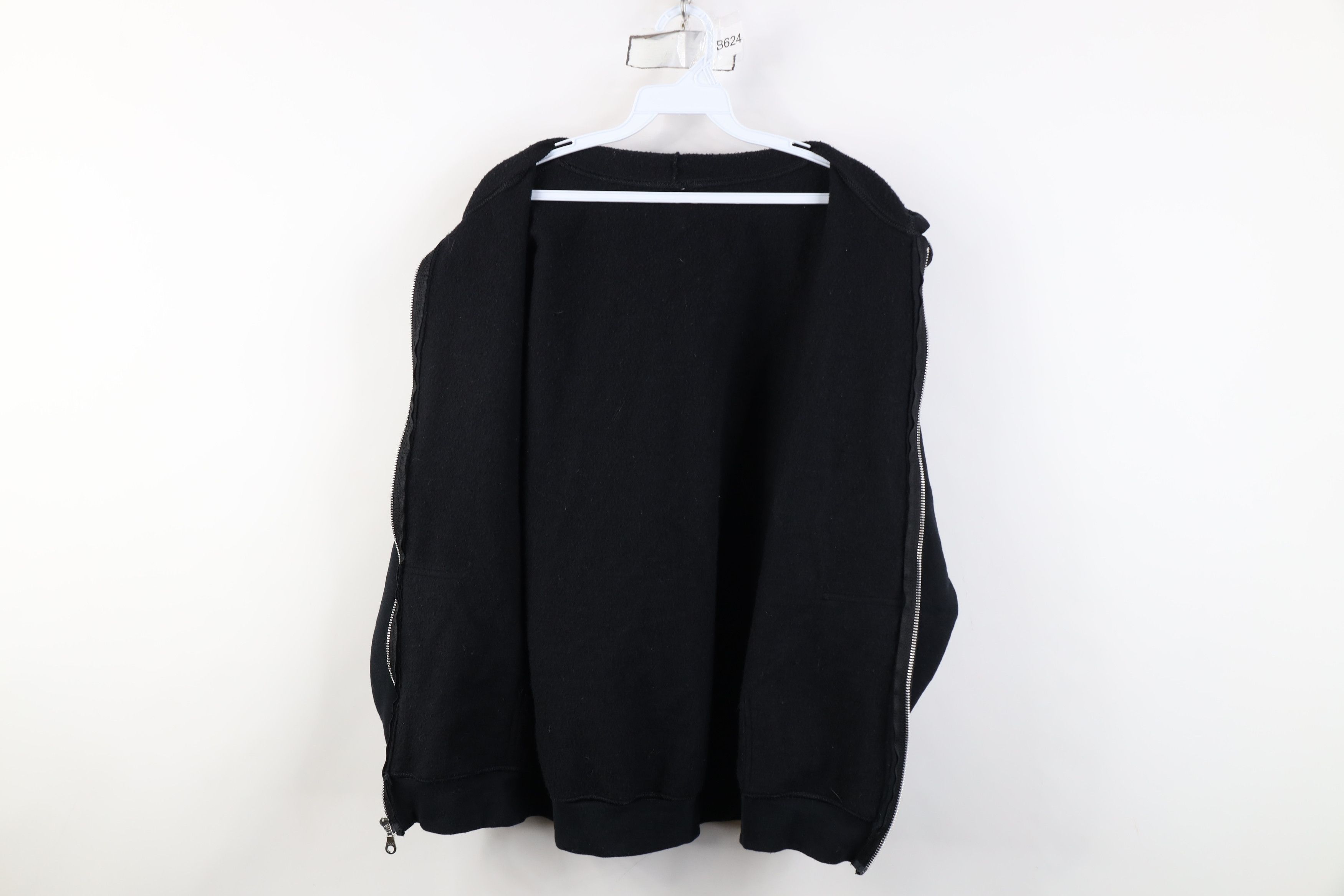 Vintage Vintage 90s Y2K Streetwear Full Zip Hoodie Sweatshirt Black Size US M / EU 48-50 / 2 - 10 Thumbnail