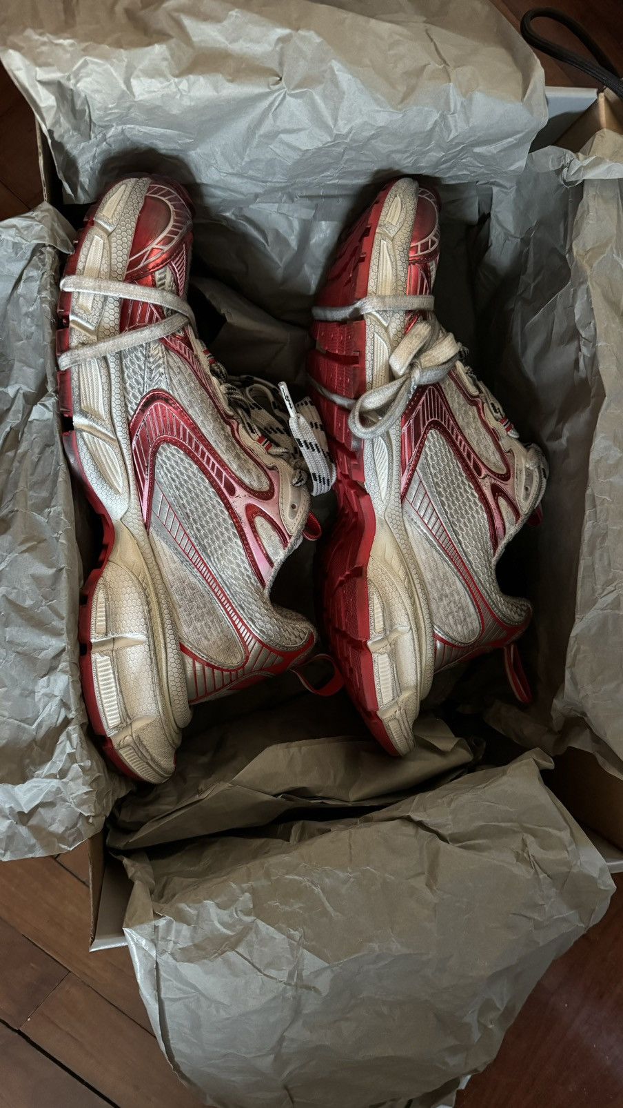 Balenciaga Balenciaga Red White 3XL Sneakers Size US 10 / EU 43 - 8 Thumbnail